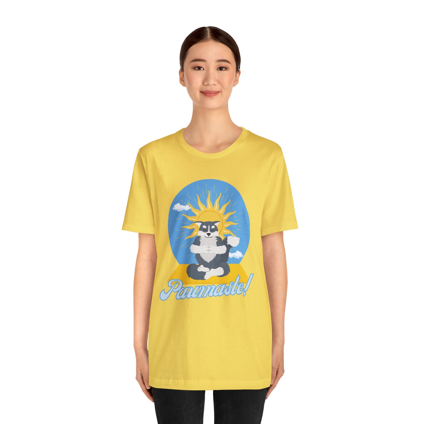 Pawmaste Happy Husky Puppy Yoga Shirt Unisex Classic Tee