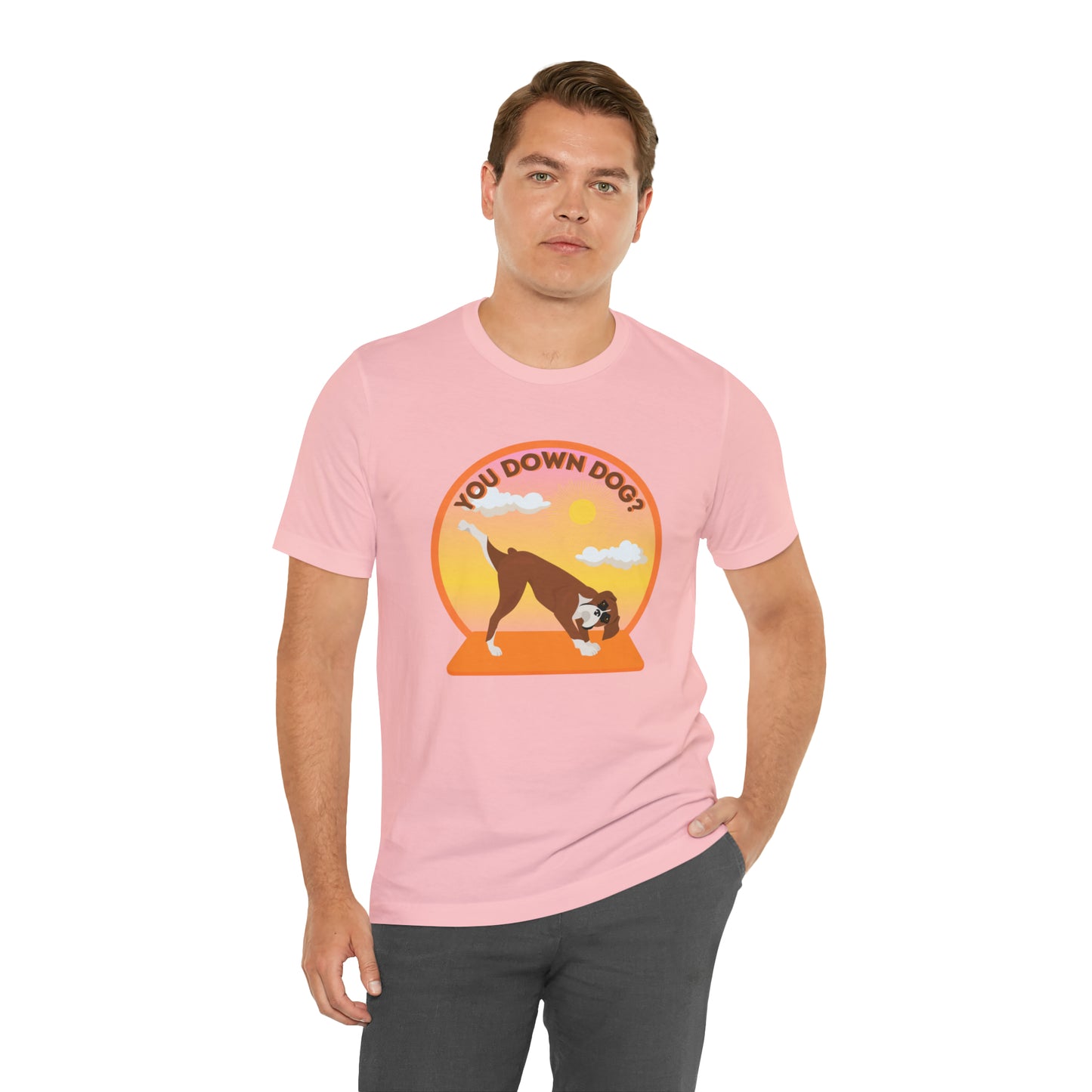 Downdog Boxer Puppy Yoga Shirt Unisex Classic Tee