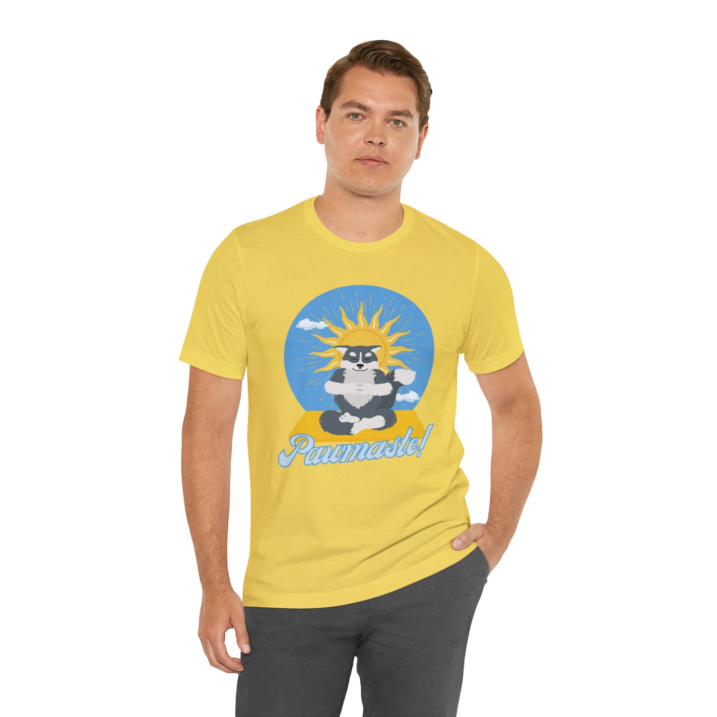 Pawmaste Happy Husky Puppy Yoga Shirt Unisex Classic Tee