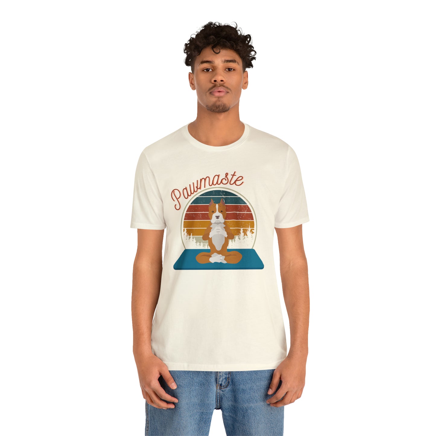 Pawmaste Pitbull Puppy Yoga Mountain Shirt Unisex Classic Tee