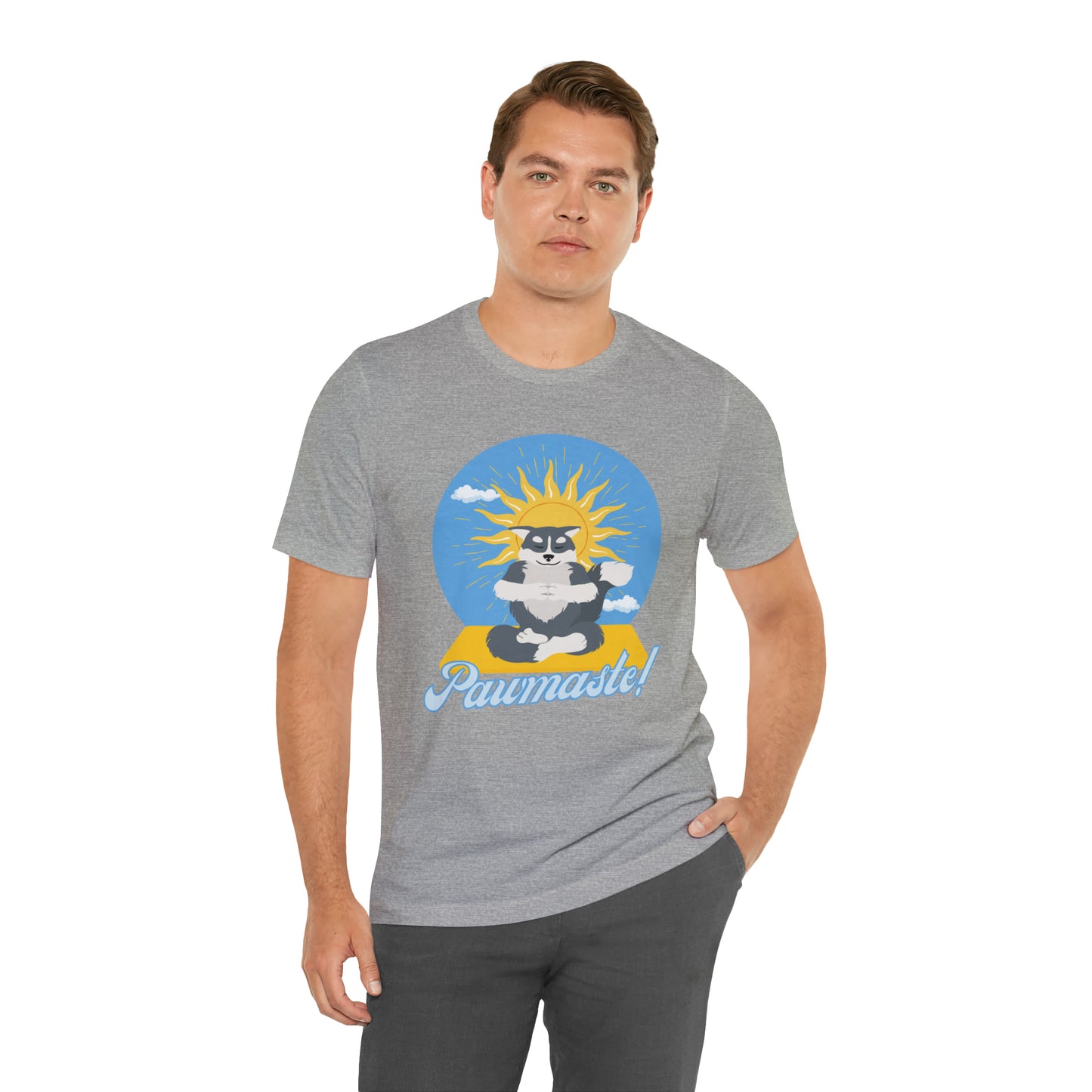 Pawmaste Happy Husky Puppy Yoga Shirt Unisex Classic Tee