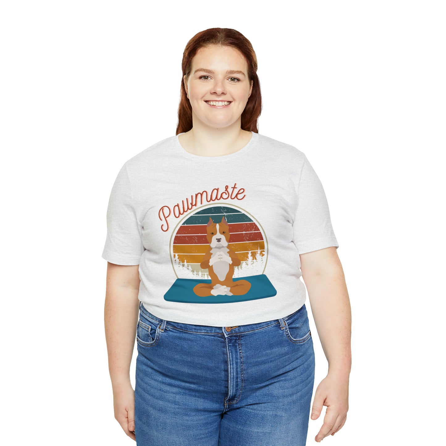 Pawmaste Pitbull Puppy Yoga Mountain Shirt Unisex Classic Tee