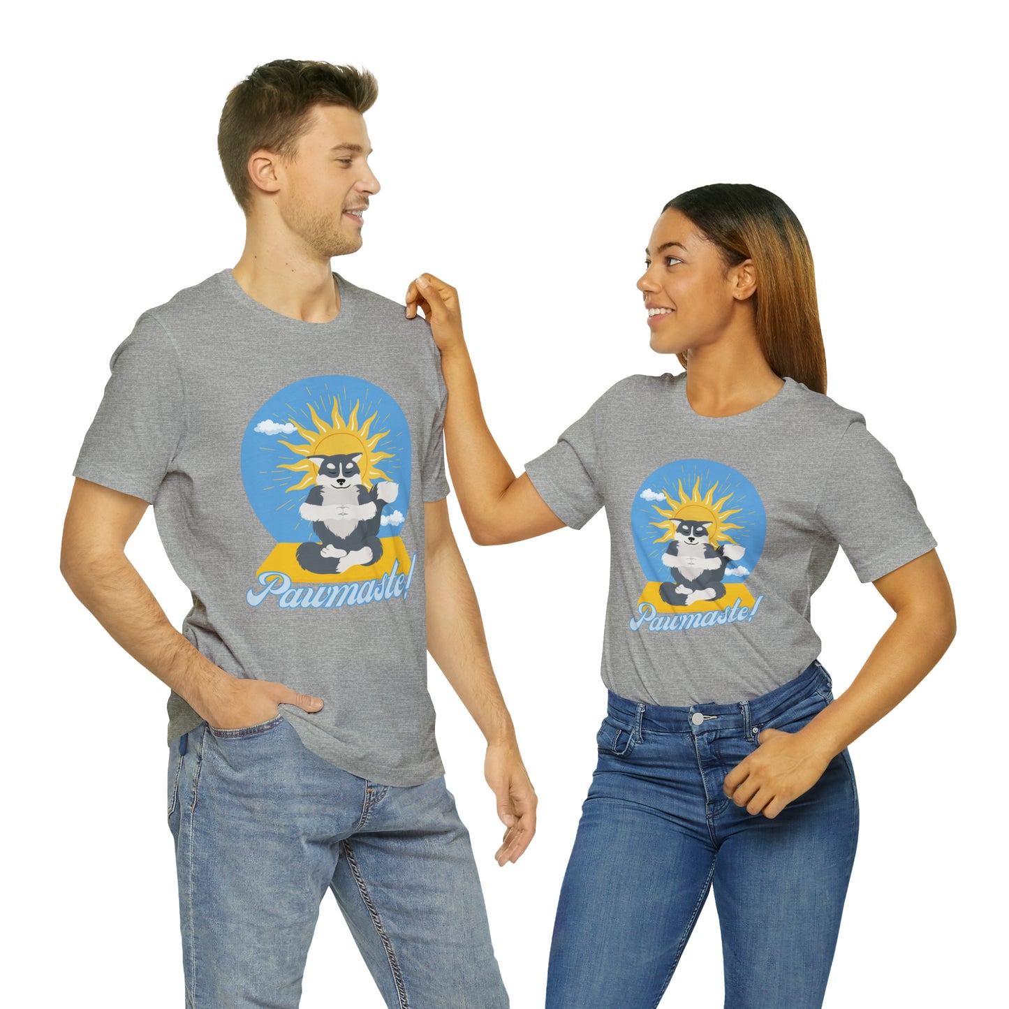 Pawmaste Happy Husky Puppy Yoga Shirt Unisex Classic Tee
