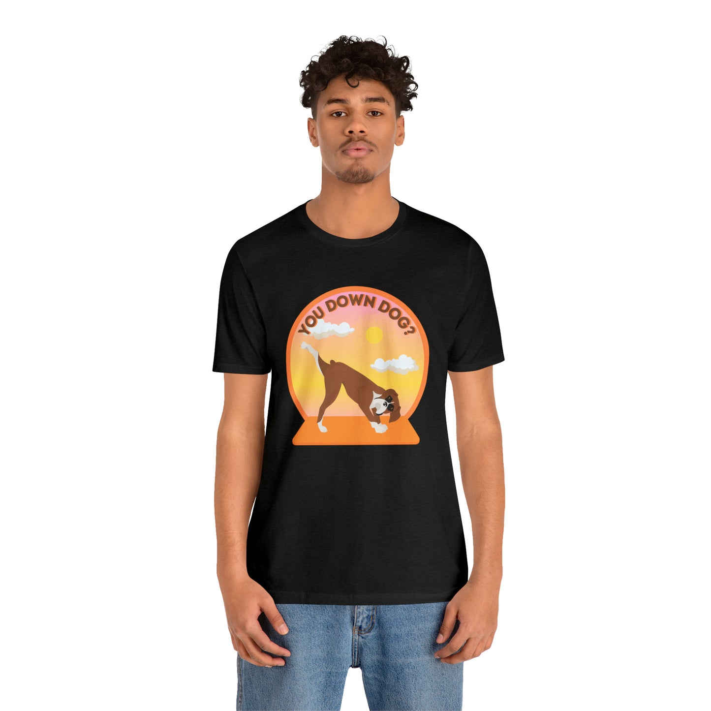 Downdog Boxer Puppy Yoga Shirt Unisex Classic Tee