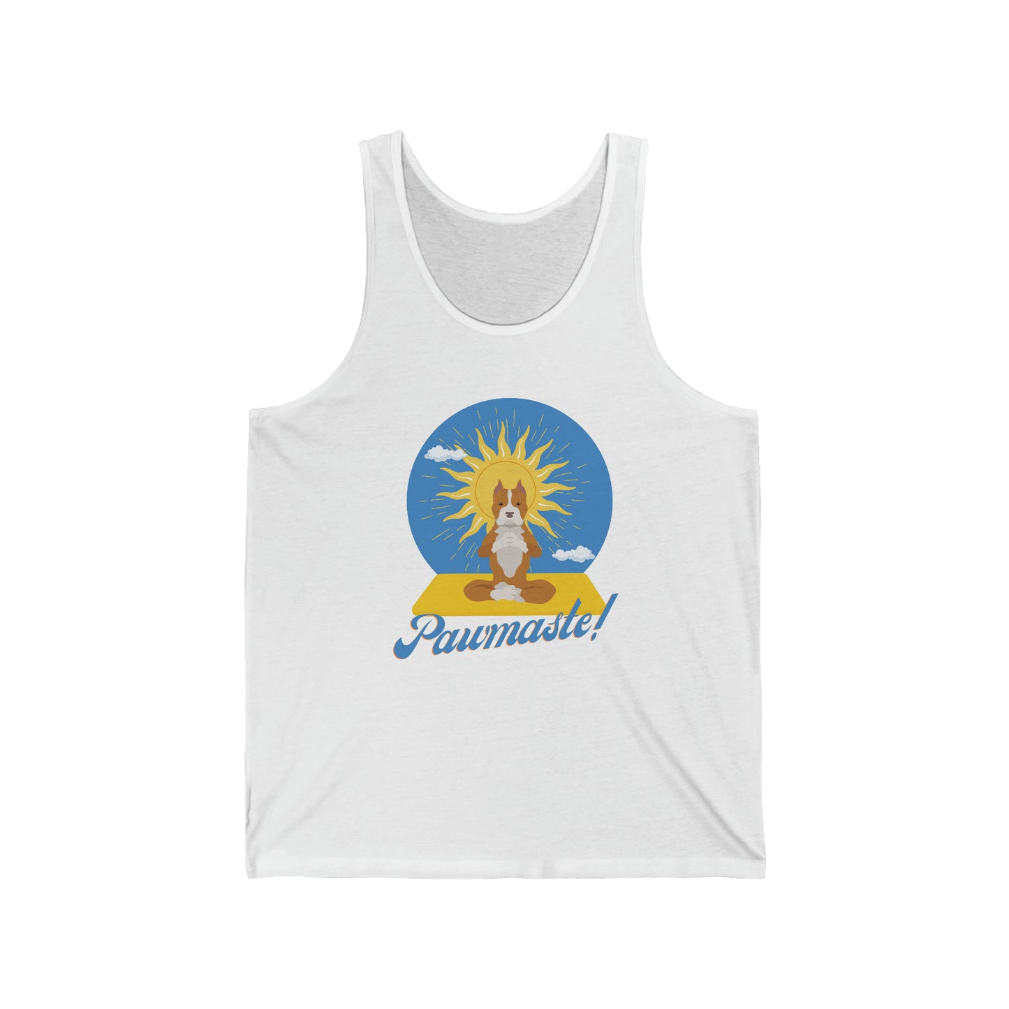 Pawmaste Pitbull Puppy Yoga Unisex Tank Top