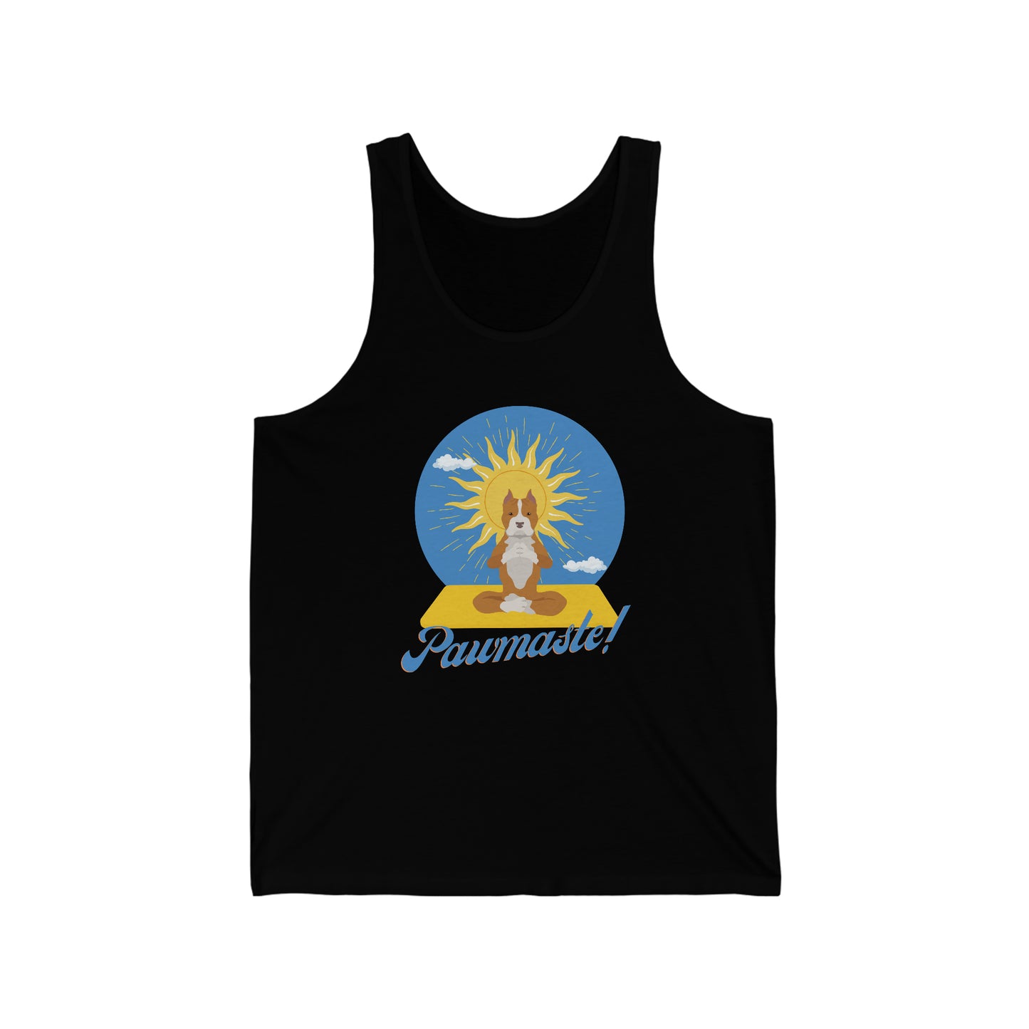 Pawmaste Pitbull Puppy Yoga Unisex Tank Top