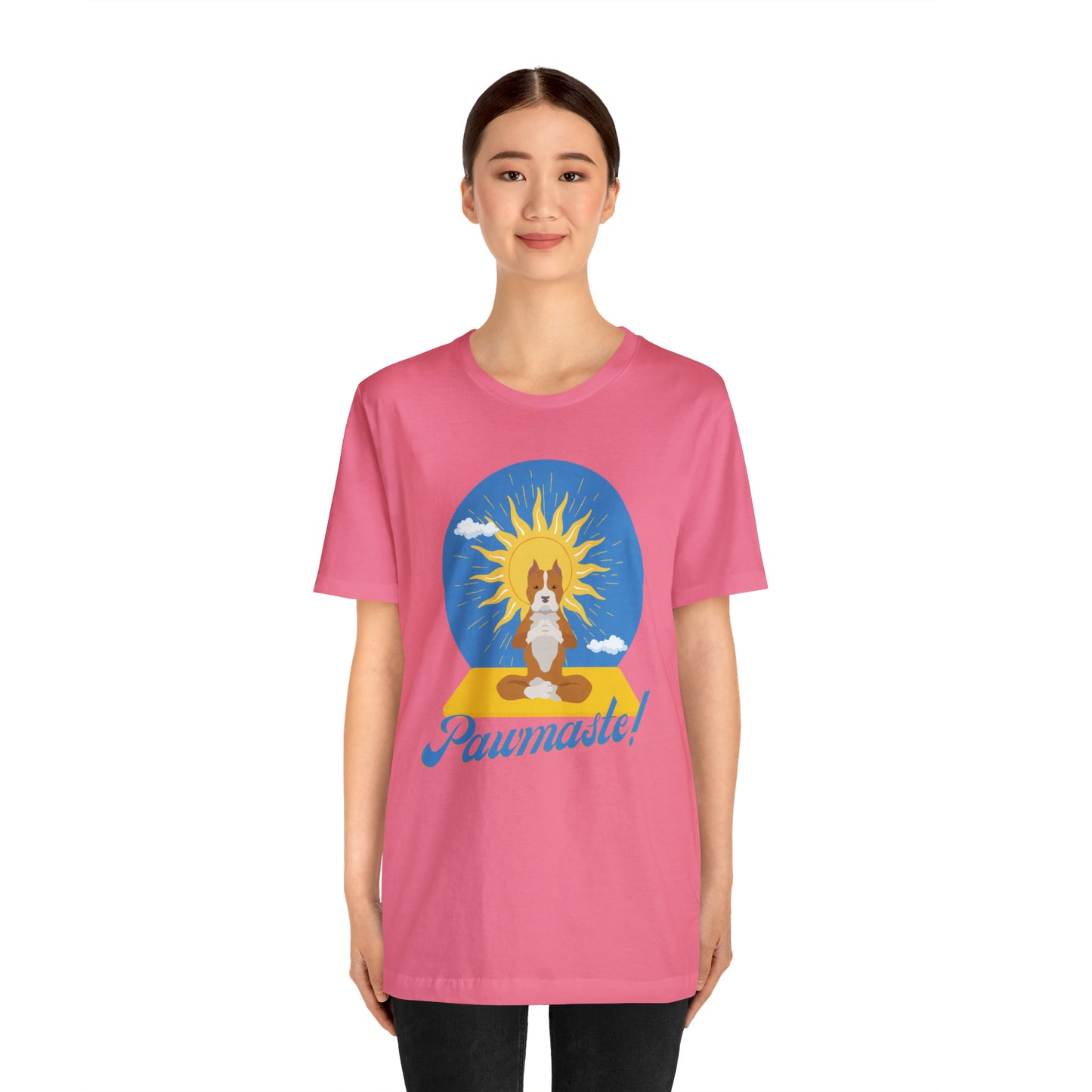 Pawmaste Pitbull Puppy Yoga Shirt Unisex Classic Tee