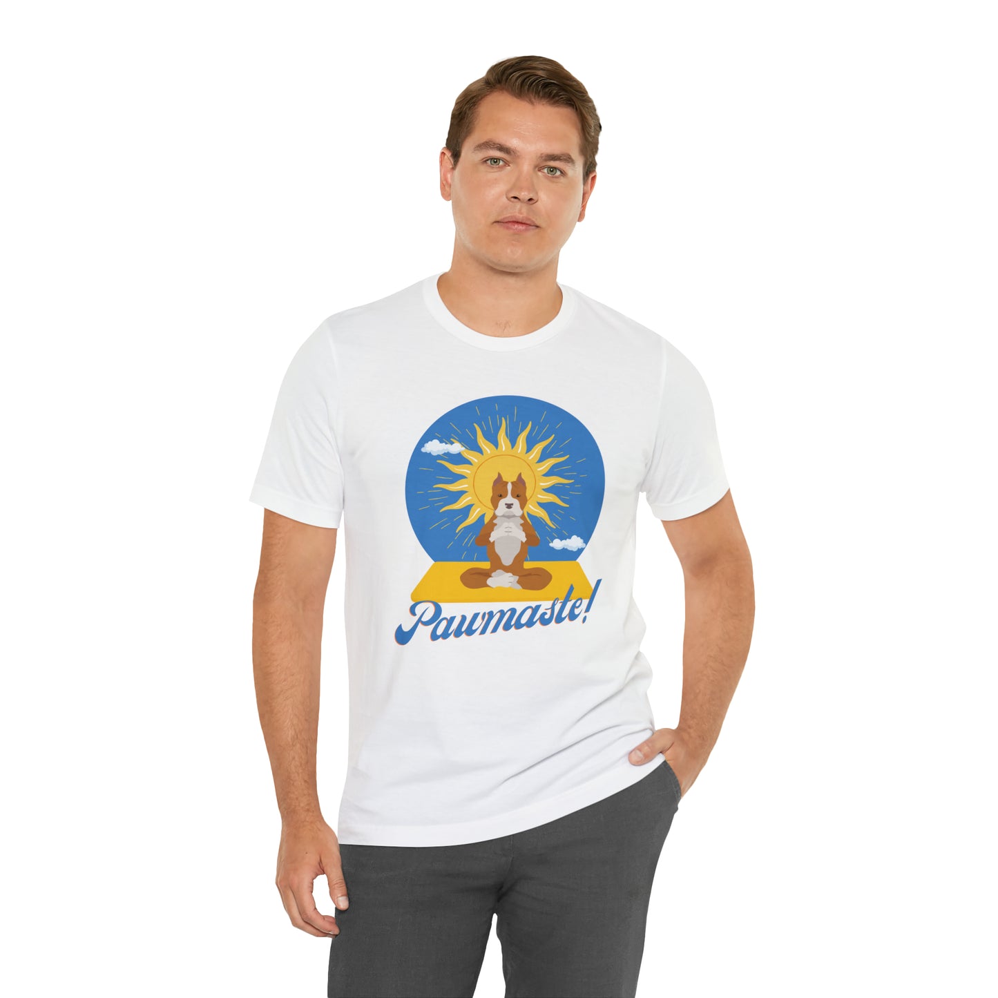 Pawmaste Pitbull Puppy Yoga Shirt Unisex Classic Tee