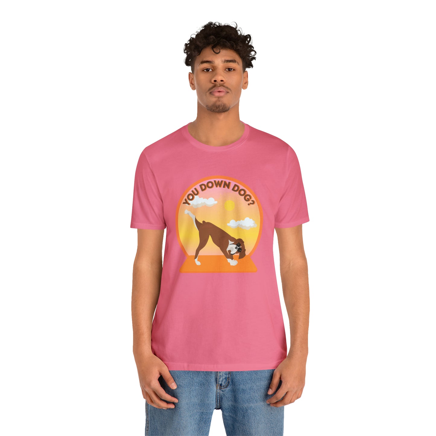 Downdog Boxer Puppy Yoga Shirt Unisex Classic Tee