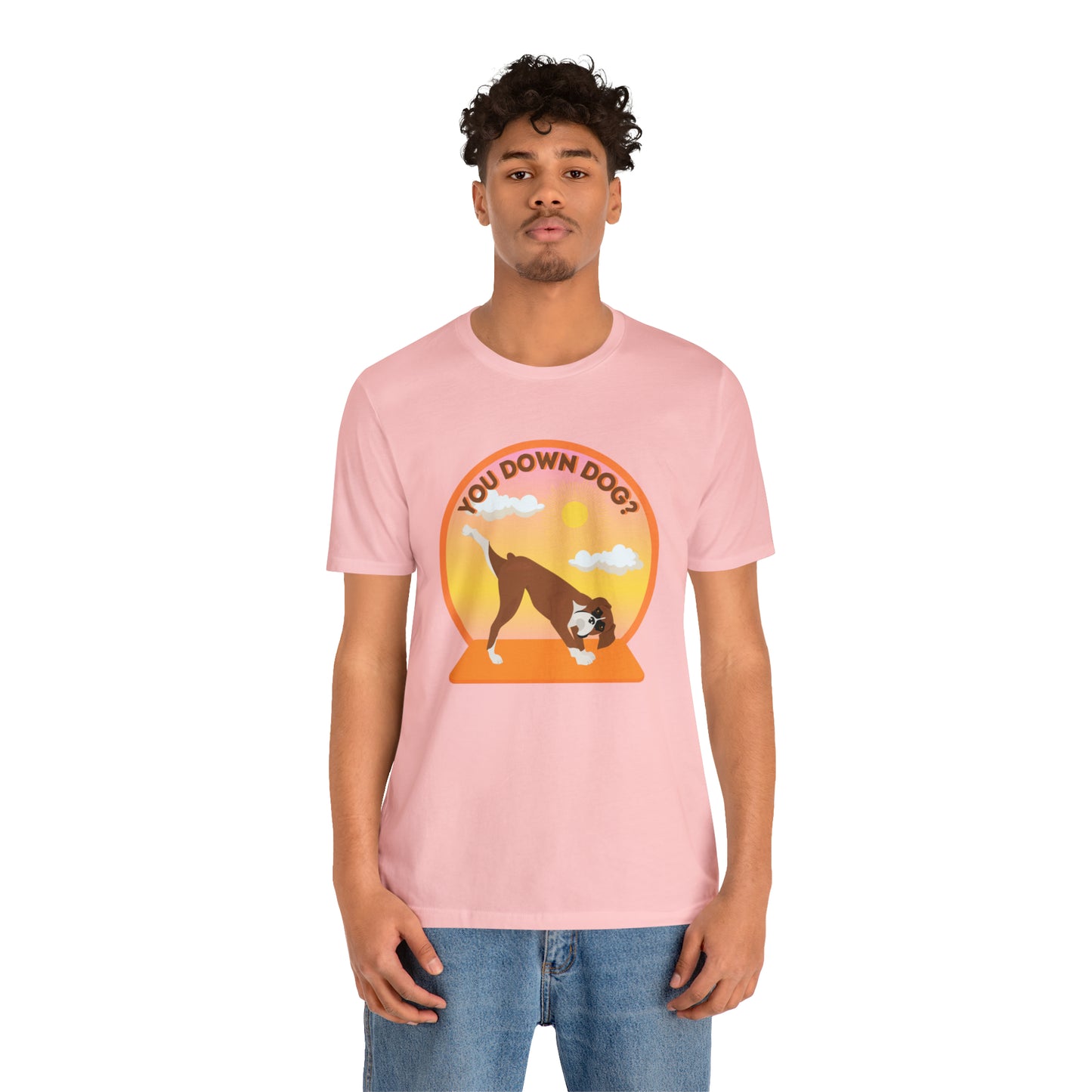 Downdog Boxer Puppy Yoga Shirt Unisex Classic Tee