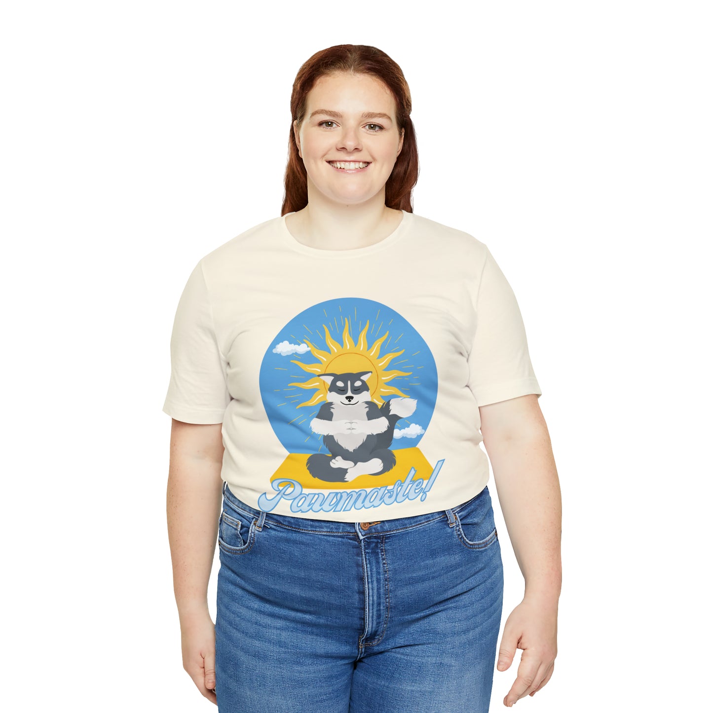 Pawmaste Happy Husky Puppy Yoga Shirt Unisex Classic Tee