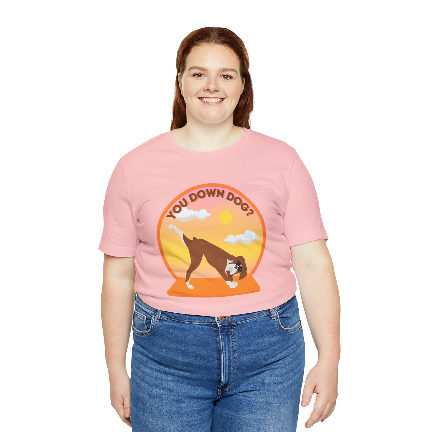 Downdog Boxer Puppy Yoga Shirt Unisex Classic Tee