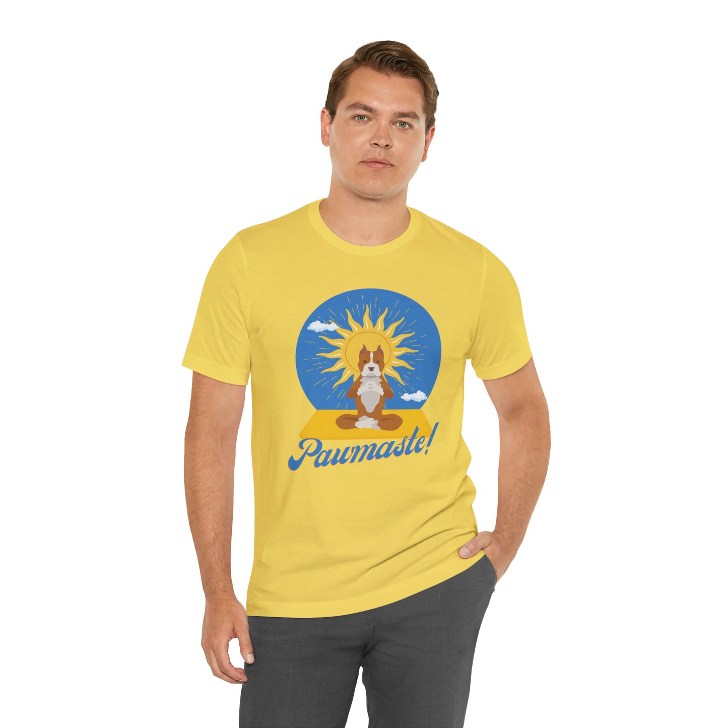 Pawmaste Pitbull Puppy Yoga Shirt Unisex Classic Tee