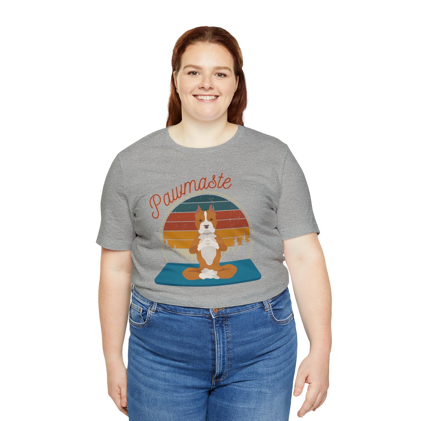 Pawmaste Pitbull Puppy Yoga Mountain Shirt Unisex Classic Tee