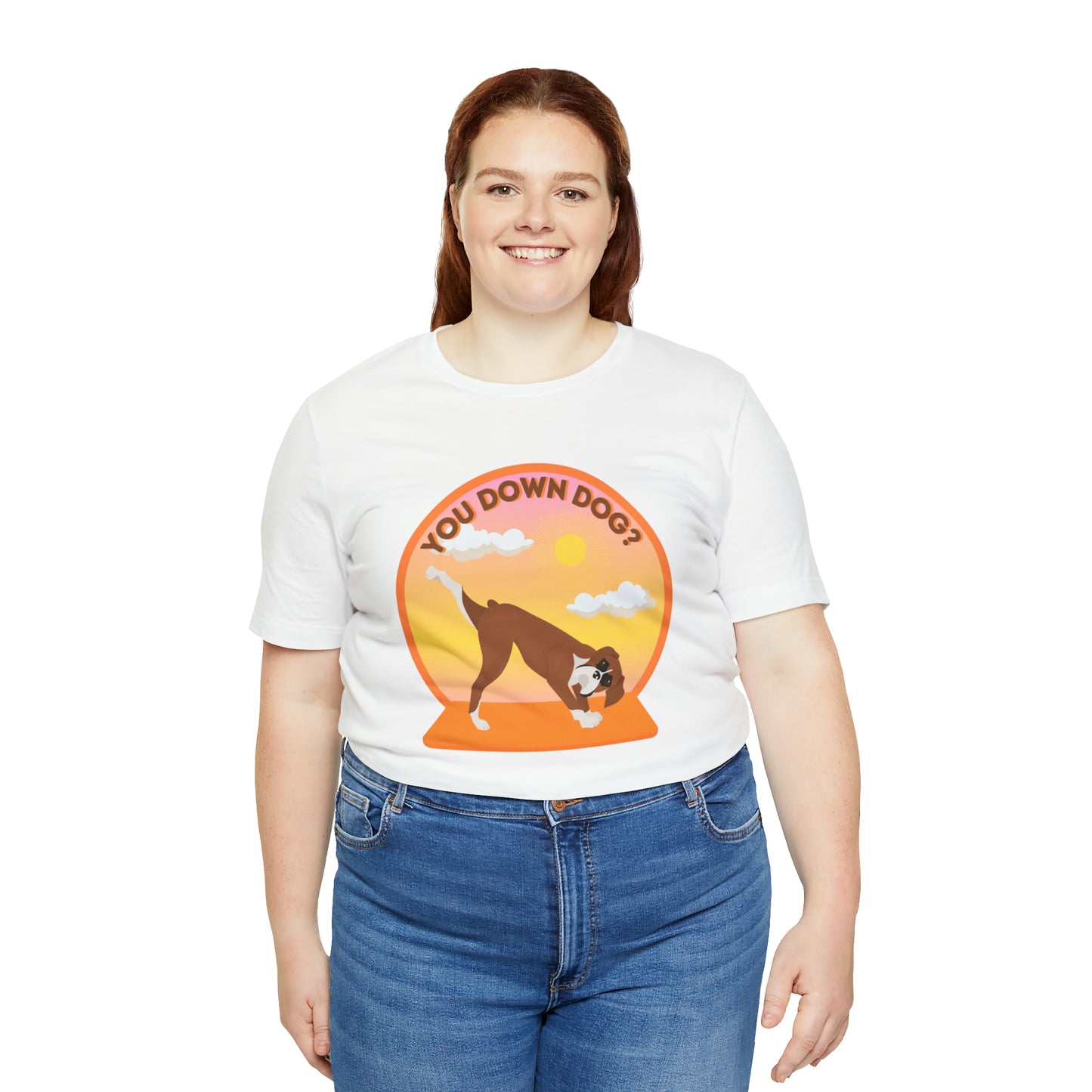 Downdog Boxer Puppy Yoga Shirt Unisex Classic Tee