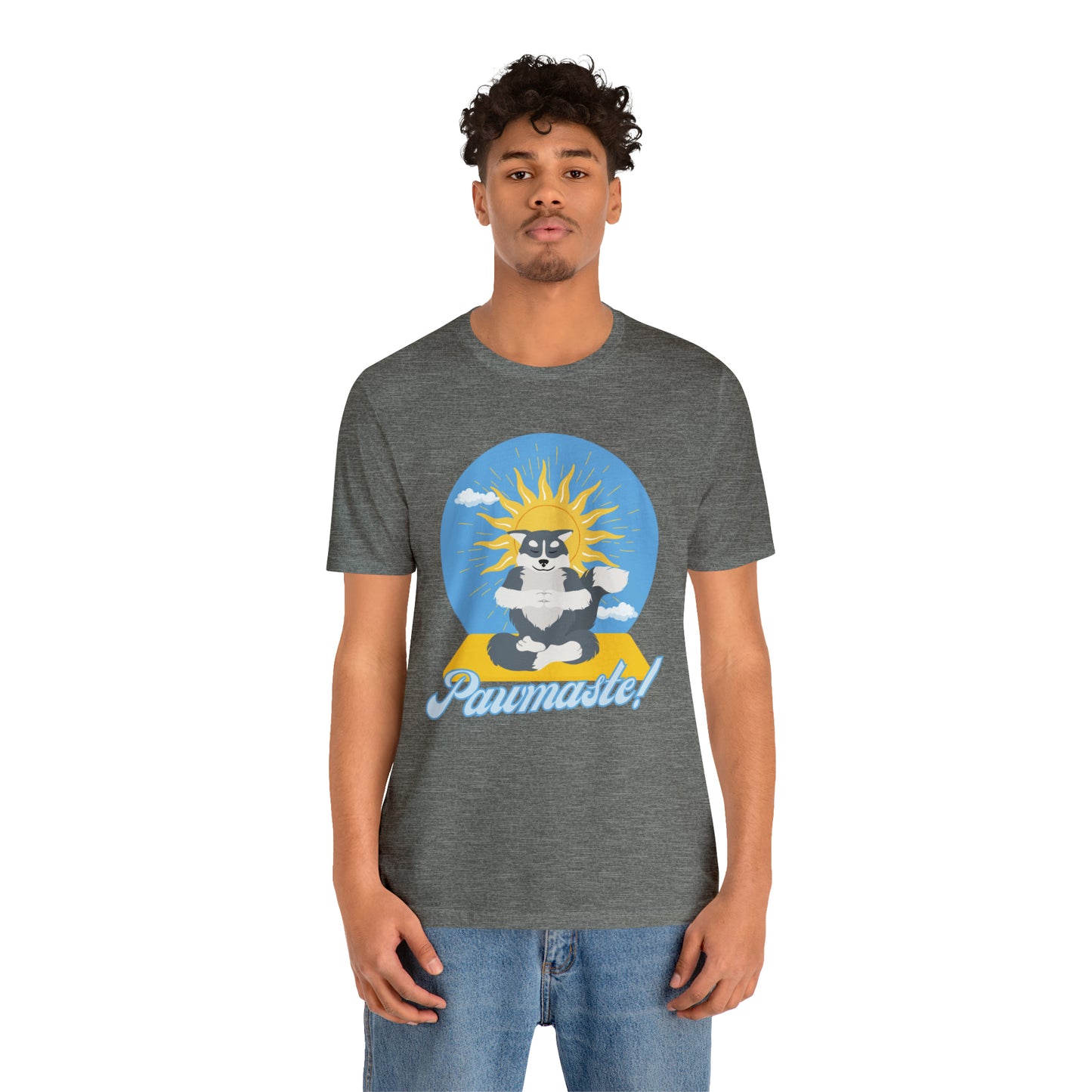 Pawmaste Happy Husky Puppy Yoga Shirt Unisex Classic Tee