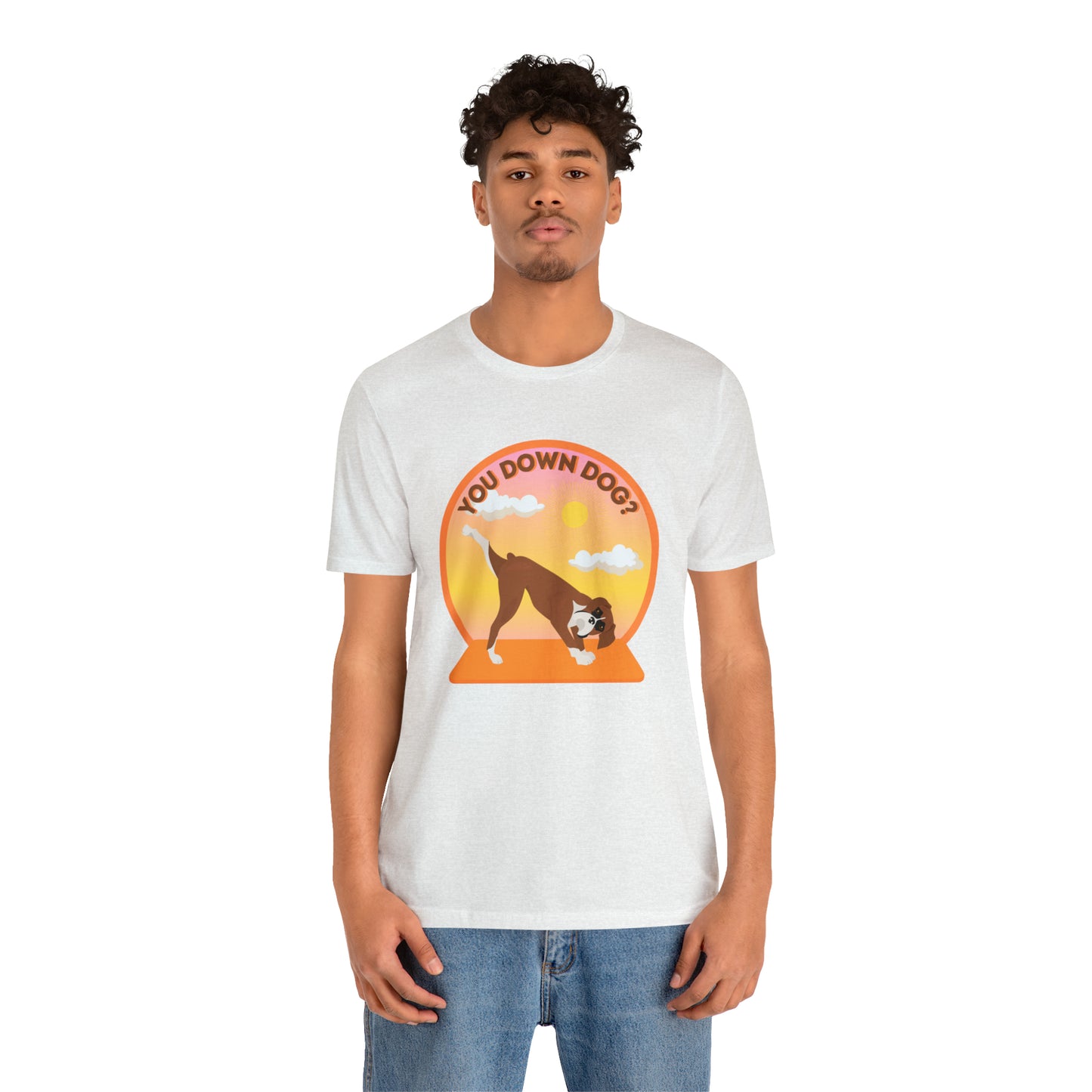 Downdog Boxer Puppy Yoga Shirt Unisex Classic Tee