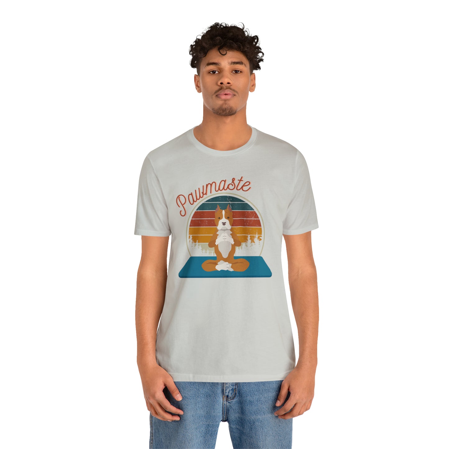 Pawmaste Pitbull Puppy Yoga Mountain Shirt Unisex Classic Tee