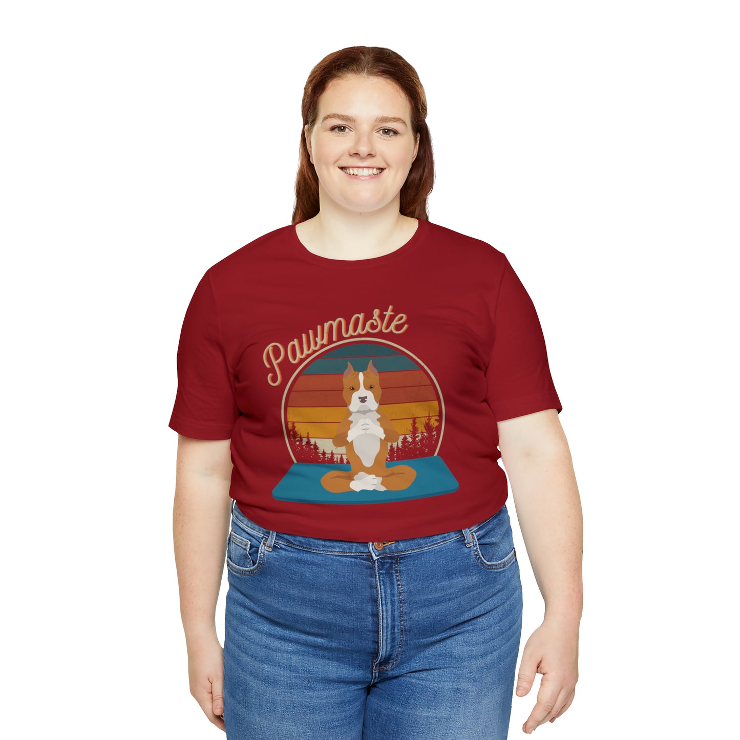 Pawmaste Pitbull Puppy Yoga Mountain Shirt Unisex Classic Tee