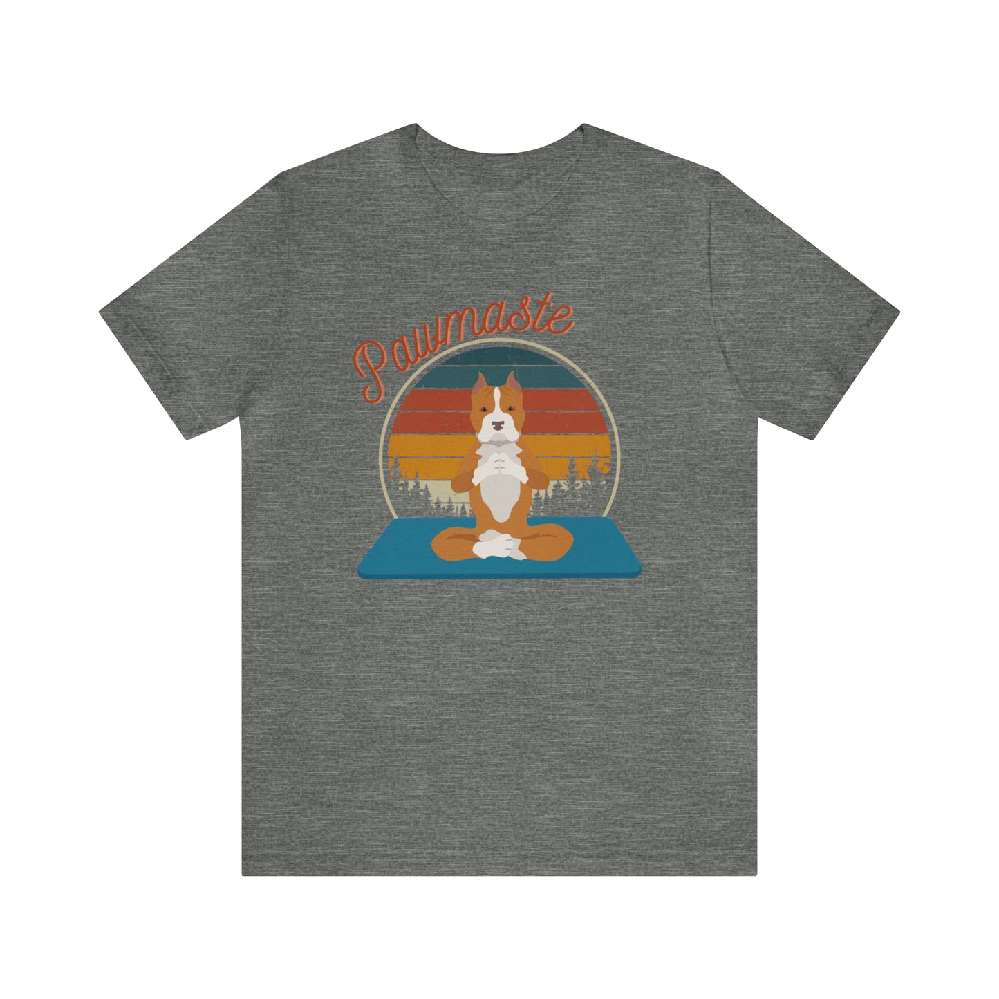 Pawmaste Pitbull Puppy Yoga Mountain Shirt Unisex Classic Tee
