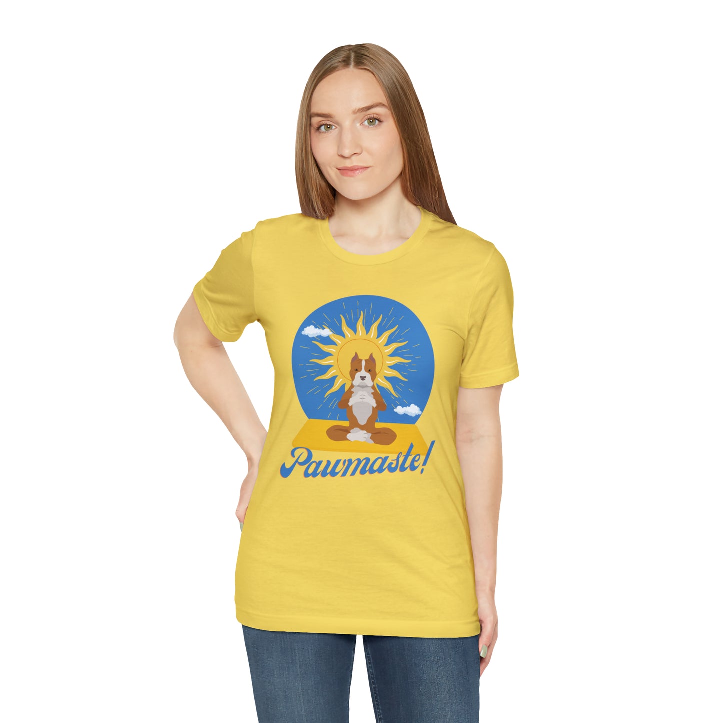 Pawmaste Pitbull Puppy Yoga Shirt Unisex Classic Tee