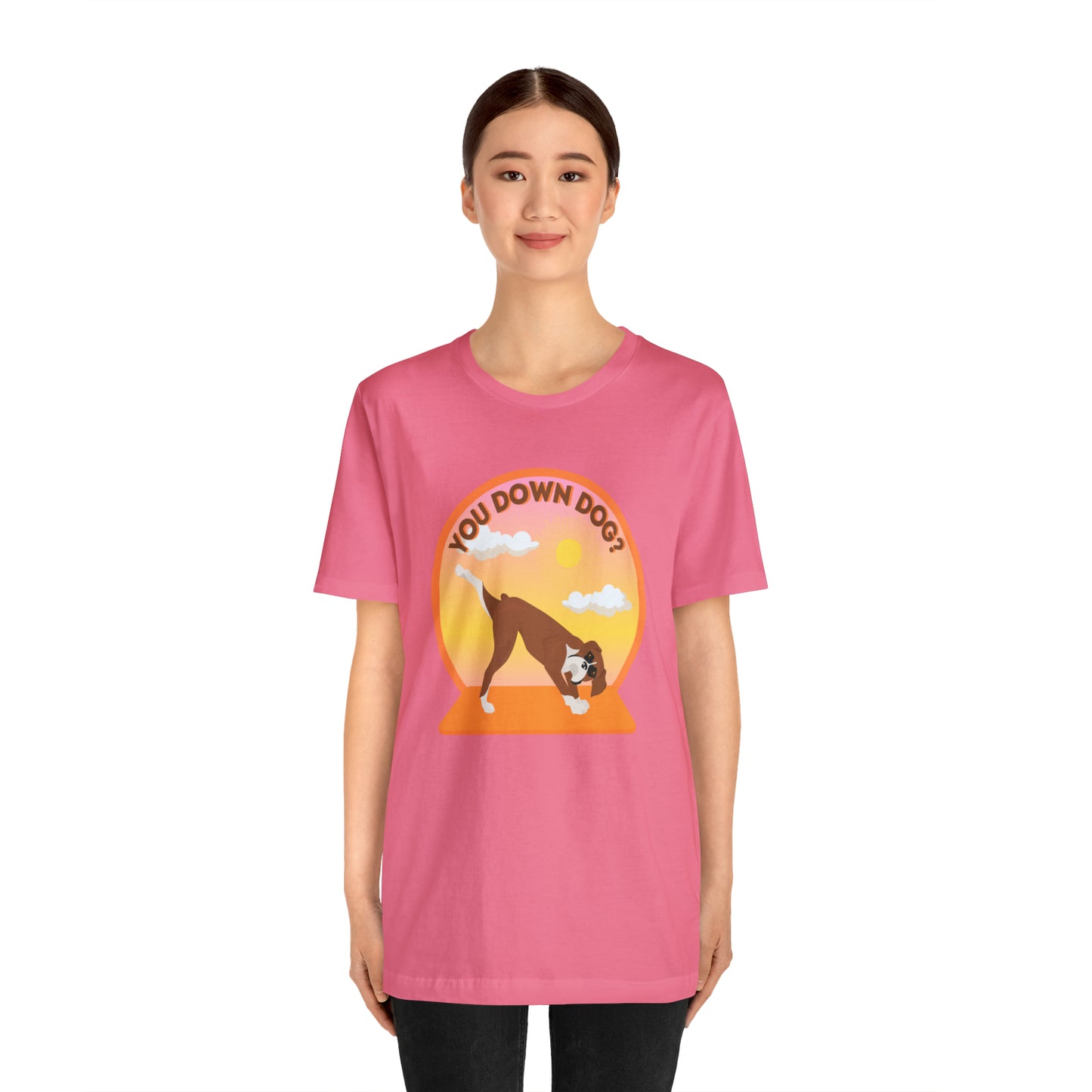 Downdog Boxer Puppy Yoga Shirt Unisex Classic Tee