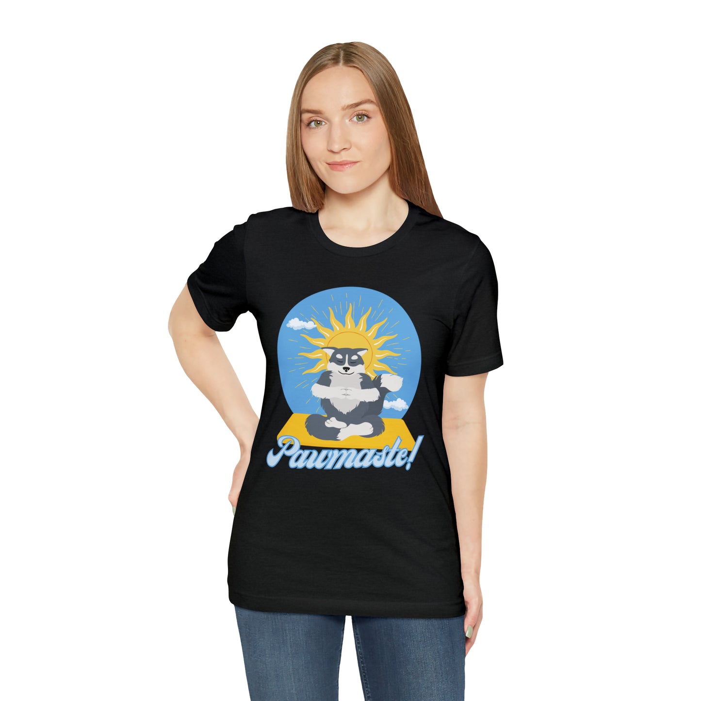 Pawmaste Happy Husky Puppy Yoga Shirt Unisex Classic Tee