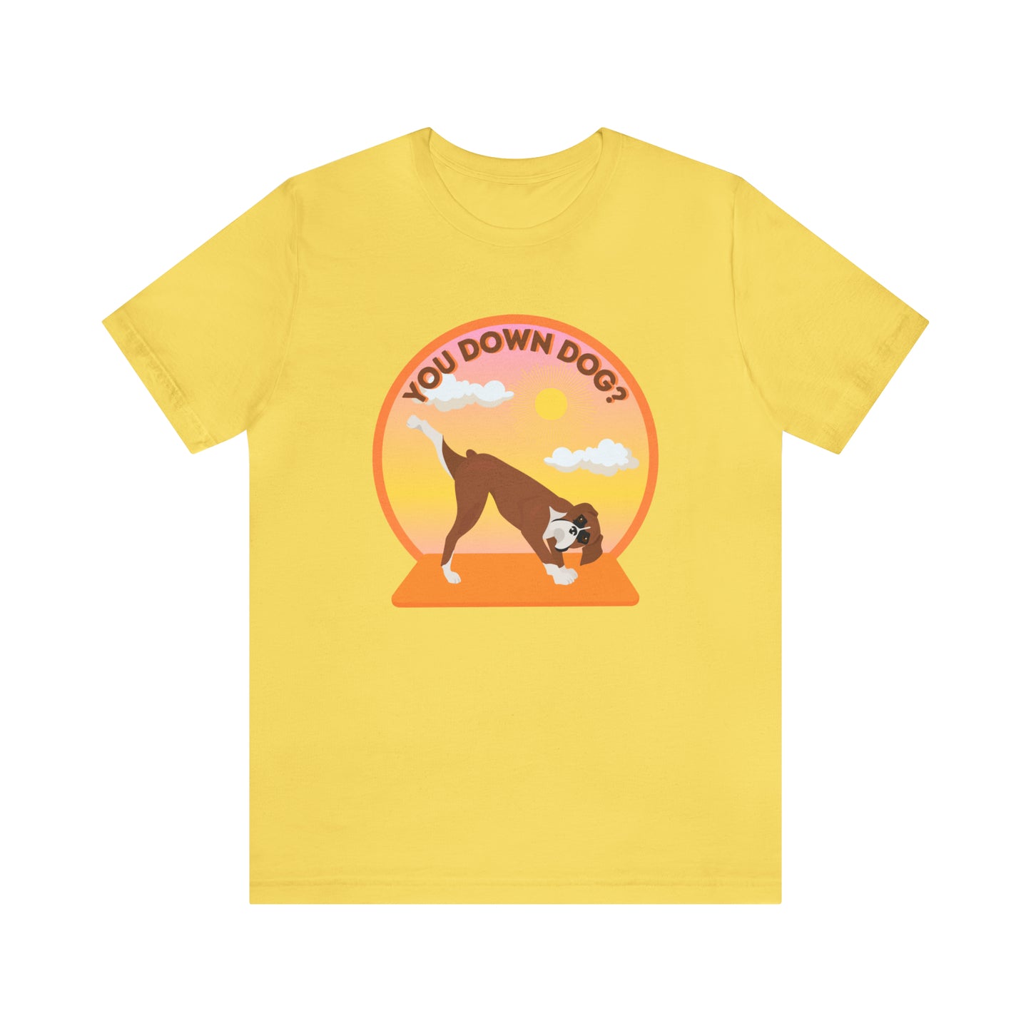 Downdog Boxer Puppy Yoga Shirt Unisex Classic Tee