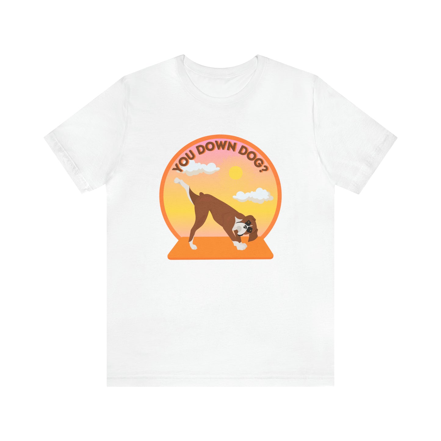 Downdog Boxer Puppy Yoga Shirt Unisex Classic Tee