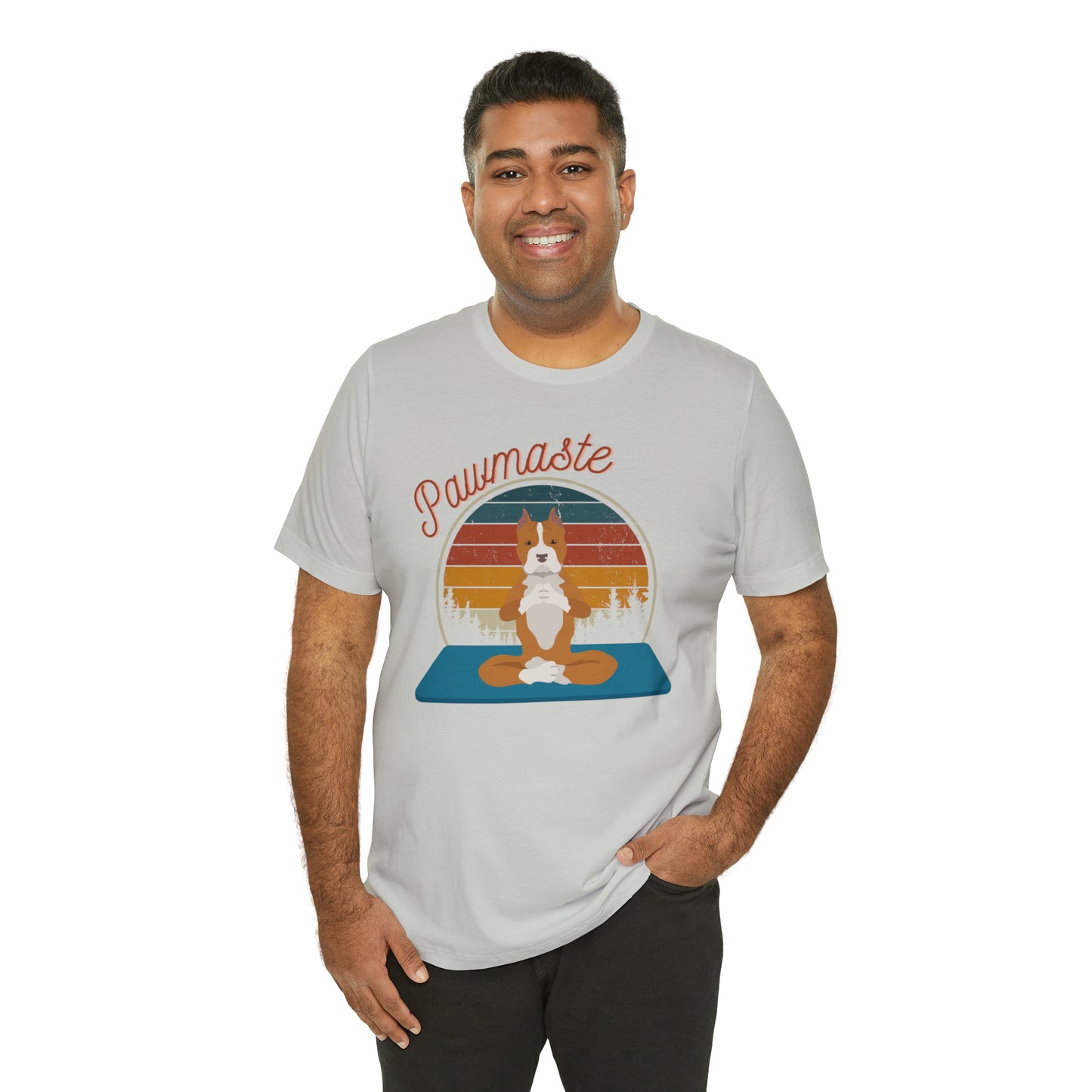 Pawmaste Pitbull Puppy Yoga Mountain Shirt Unisex Classic Tee