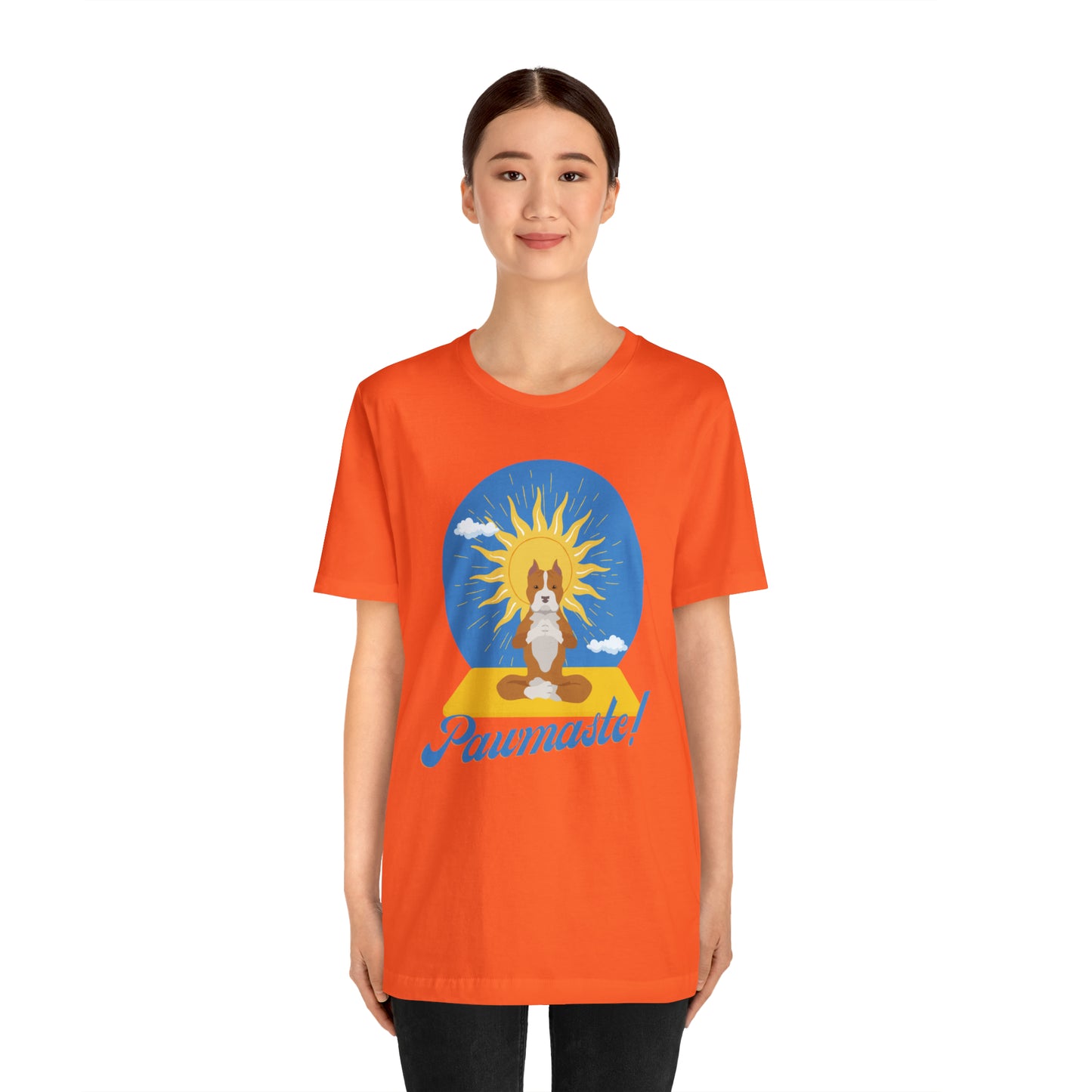 Pawmaste Pitbull Puppy Yoga Shirt Unisex Classic Tee