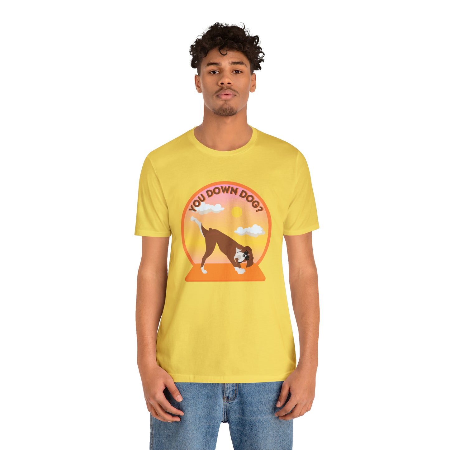 Downdog Boxer Puppy Yoga Shirt Unisex Classic Tee