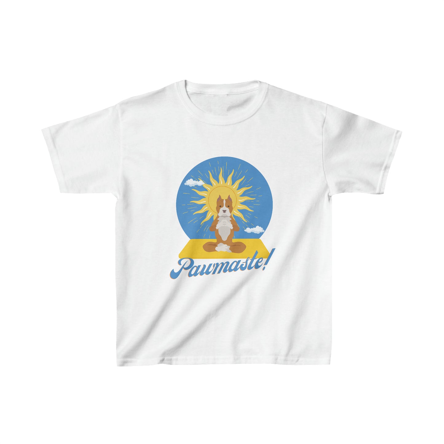 KIDS Pawmaste Pitbull Puppy Yoga Shirt Unisex Classic Tee