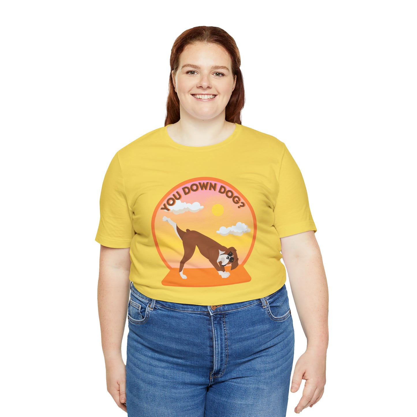 Downdog Boxer Puppy Yoga Shirt Unisex Classic Tee