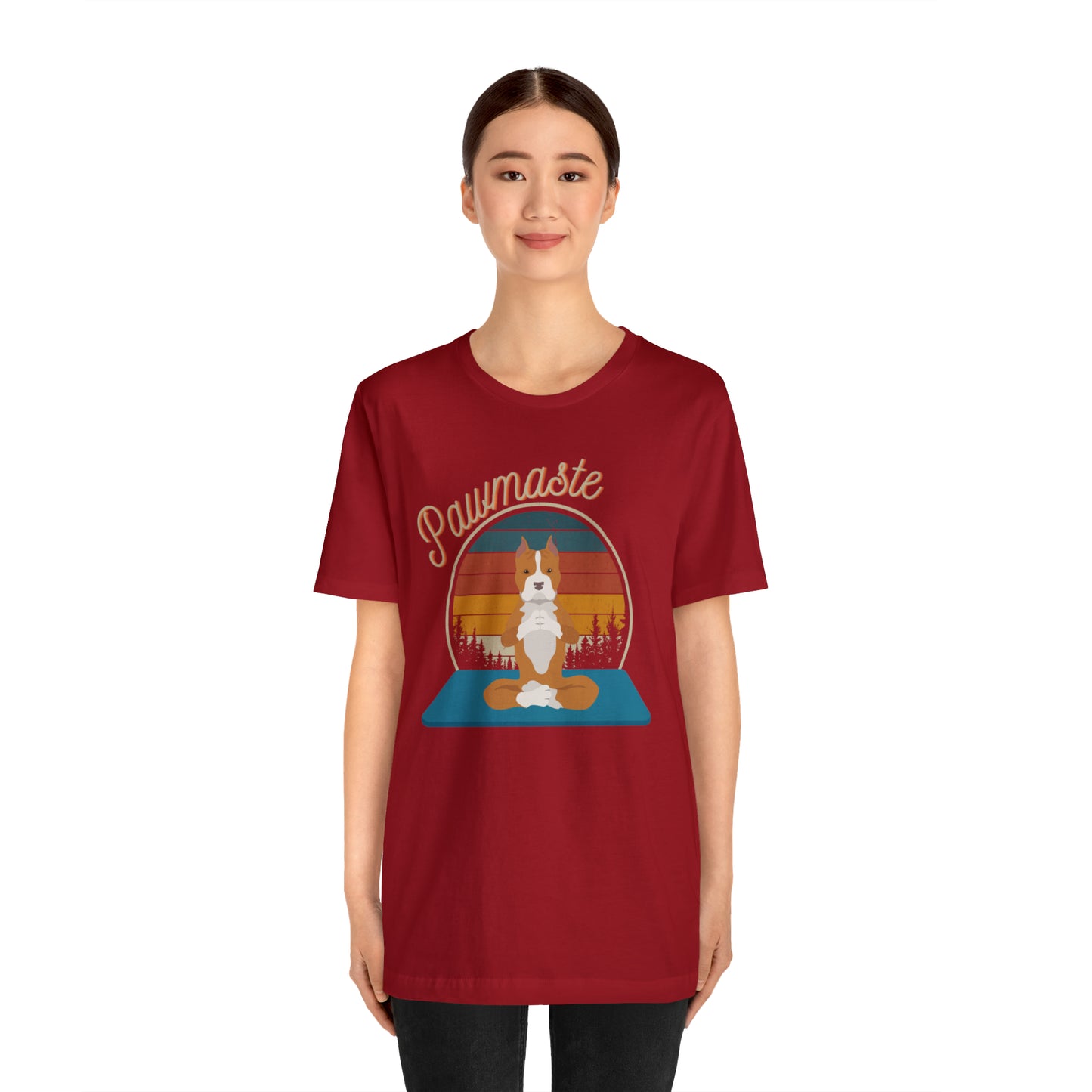 Pawmaste Pitbull Puppy Yoga Mountain Shirt Unisex Classic Tee