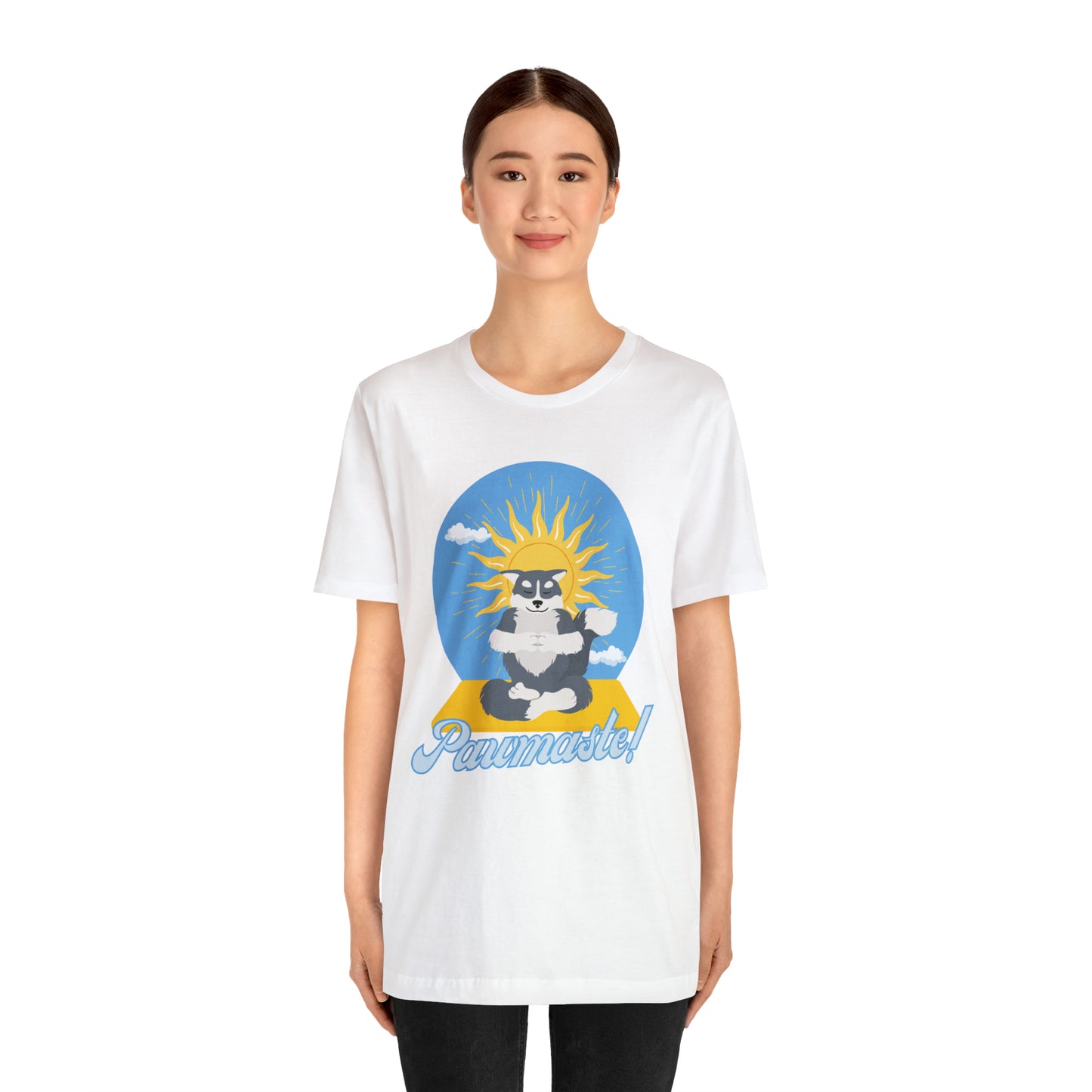 Pawmaste Happy Husky Puppy Yoga Shirt Unisex Classic Tee