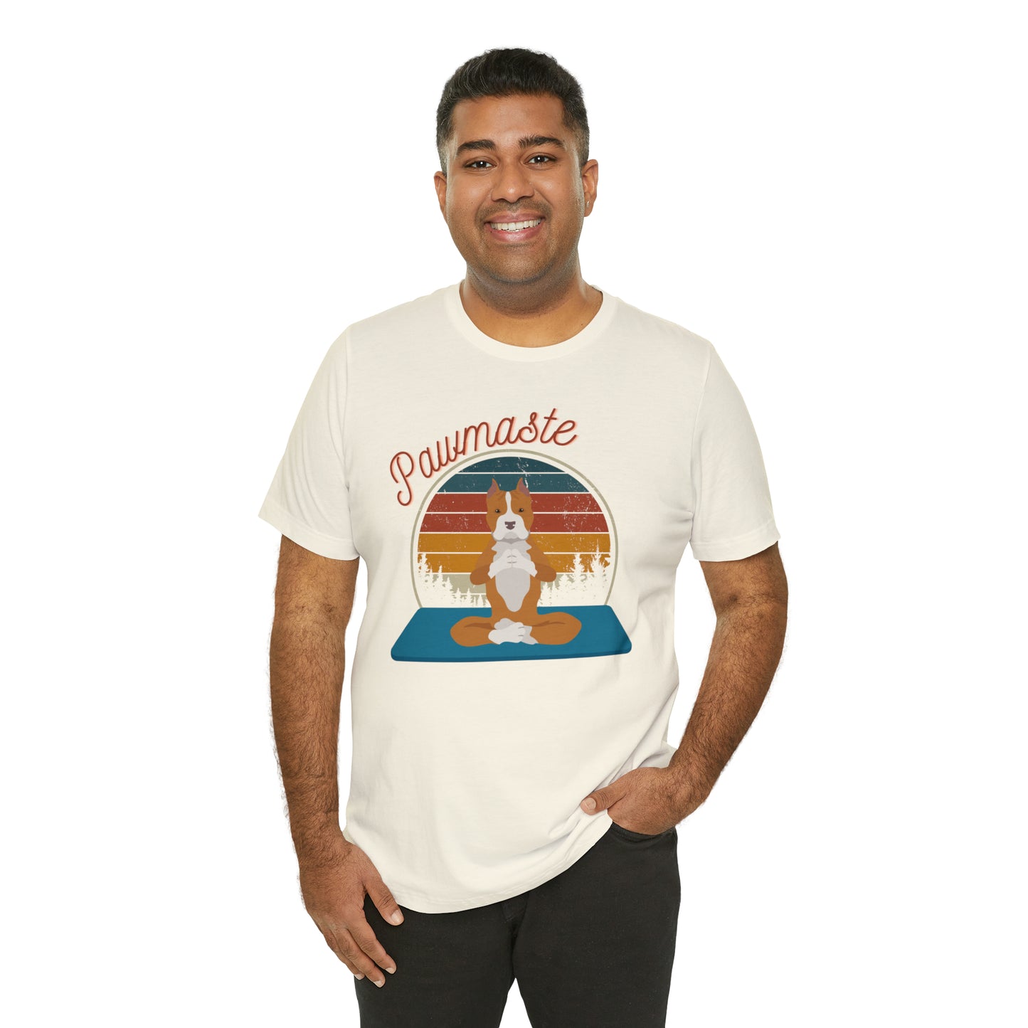 Pawmaste Pitbull Puppy Yoga Mountain Shirt Unisex Classic Tee