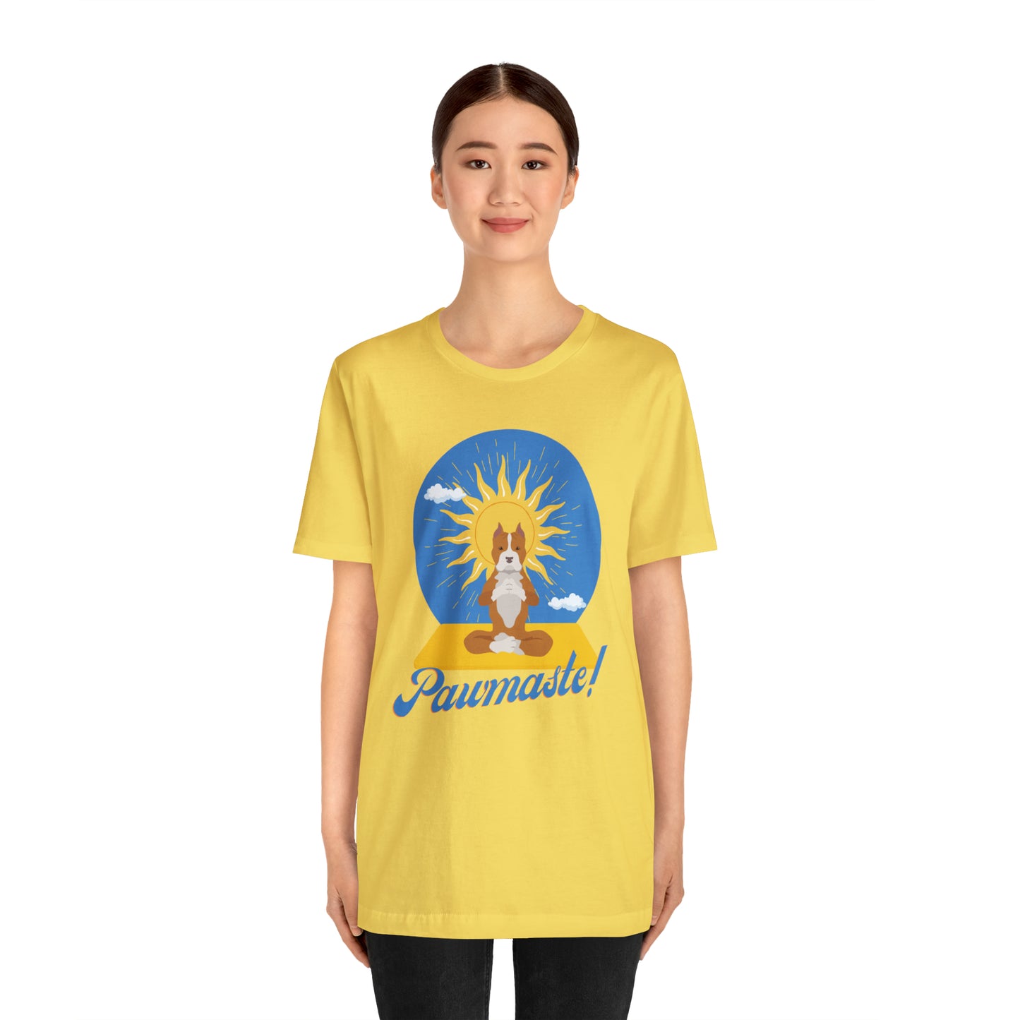 Pawmaste Pitbull Puppy Yoga Shirt Unisex Classic Tee