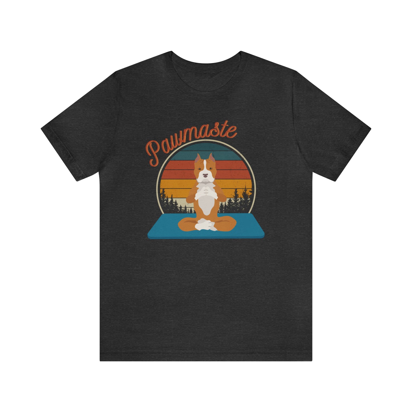 Pawmaste Pitbull Puppy Yoga Mountain Shirt Unisex Classic Tee