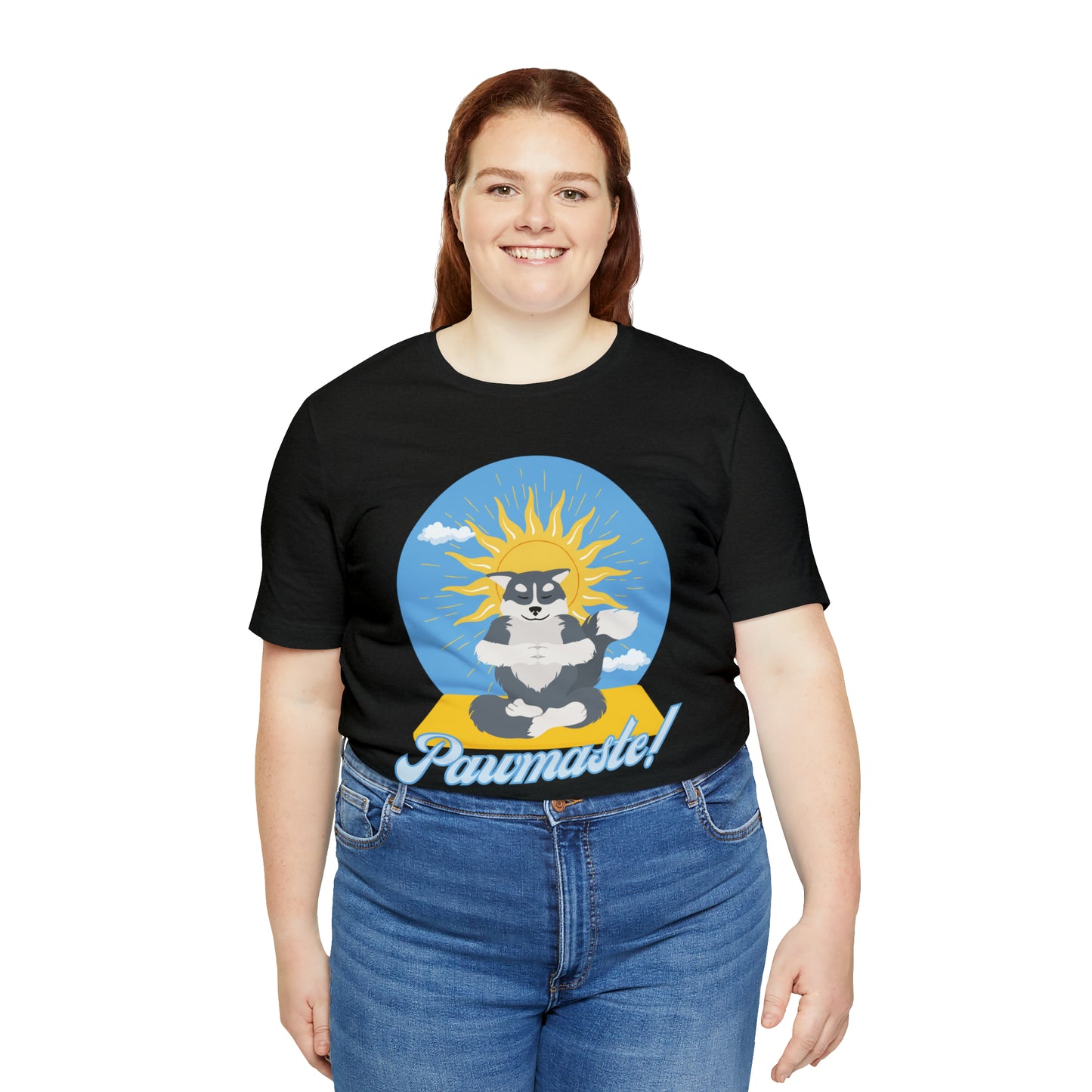 Pawmaste Happy Husky Puppy Yoga Shirt Unisex Classic Tee