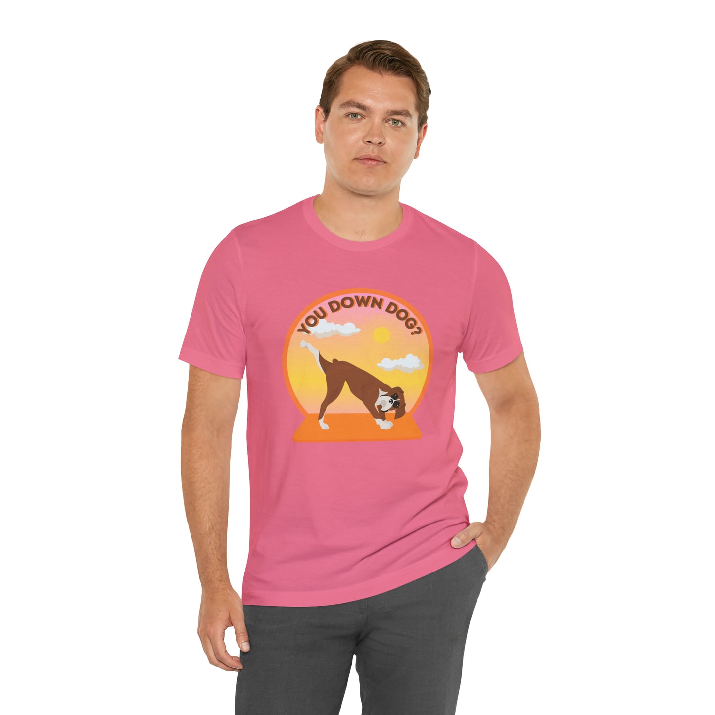 Downdog Boxer Puppy Yoga Shirt Unisex Classic Tee
