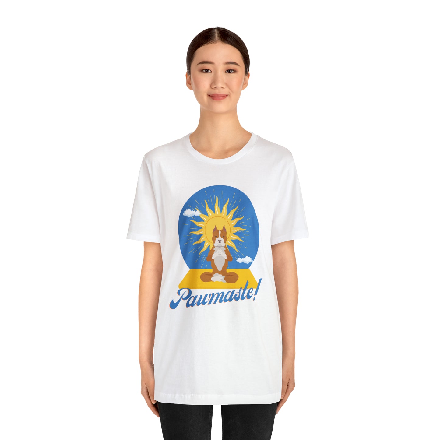 Pawmaste Pitbull Puppy Yoga Shirt Unisex Classic Tee