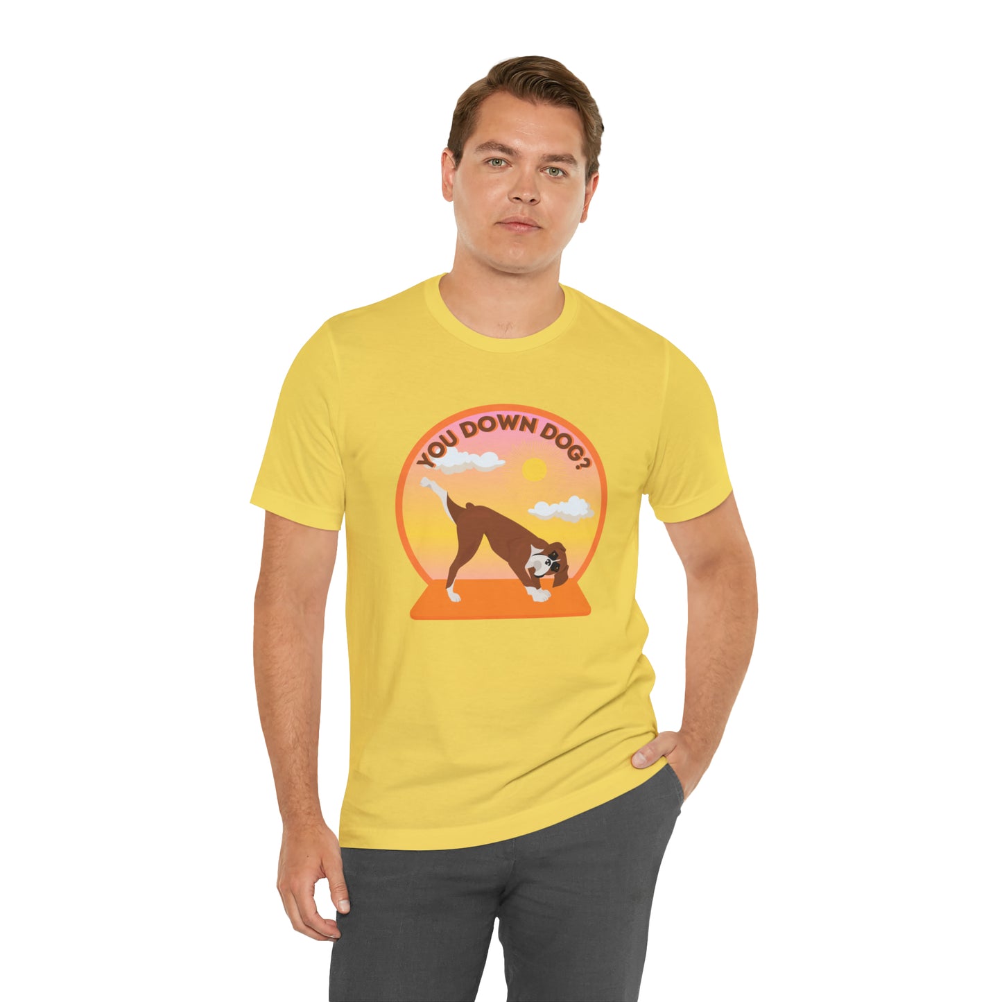 Downdog Boxer Puppy Yoga Shirt Unisex Classic Tee