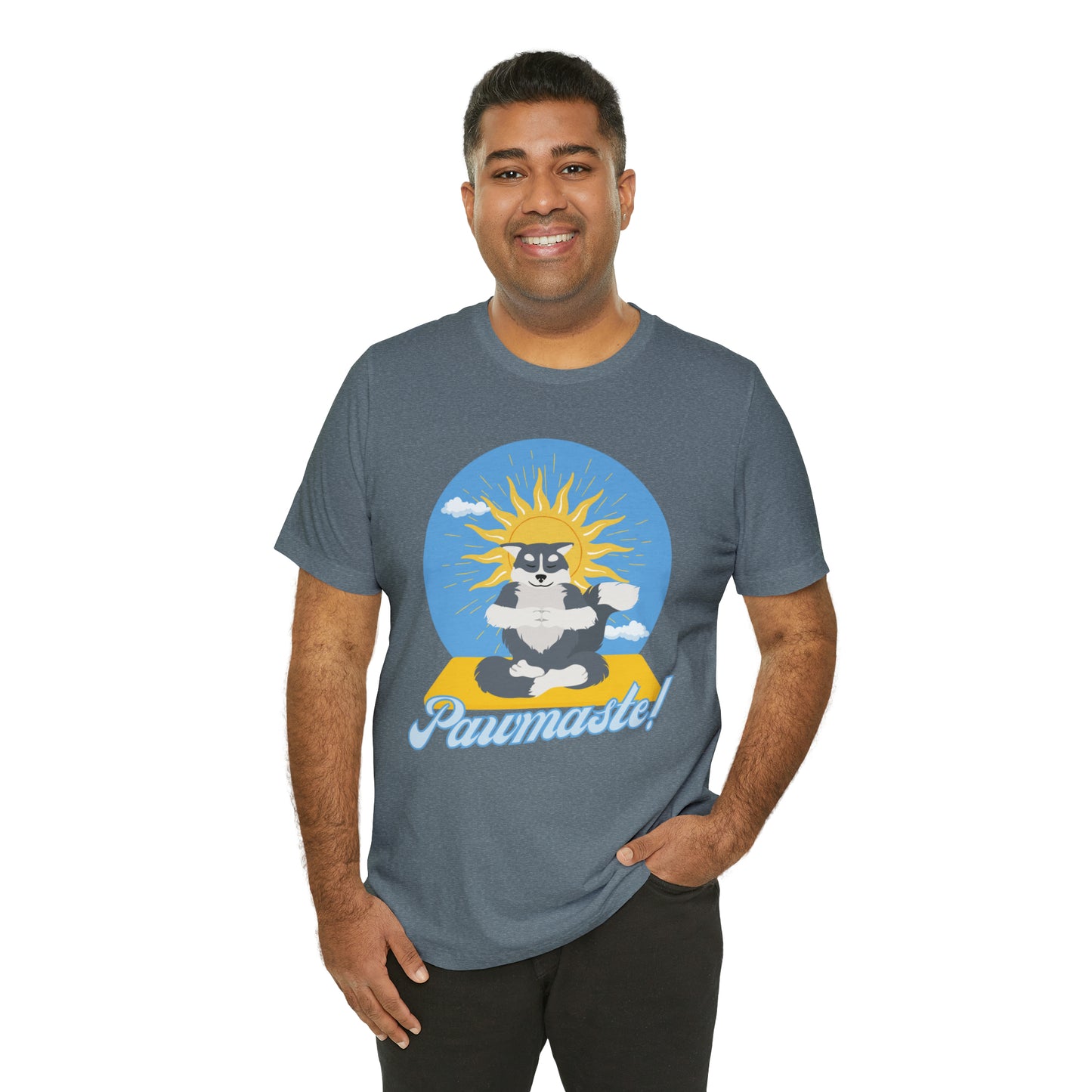 Pawmaste Happy Husky Puppy Yoga Shirt Unisex Classic Tee