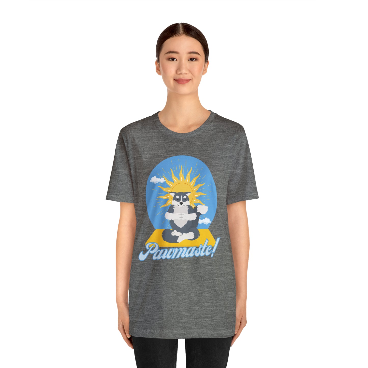 Pawmaste Happy Husky Puppy Yoga Shirt Unisex Classic Tee