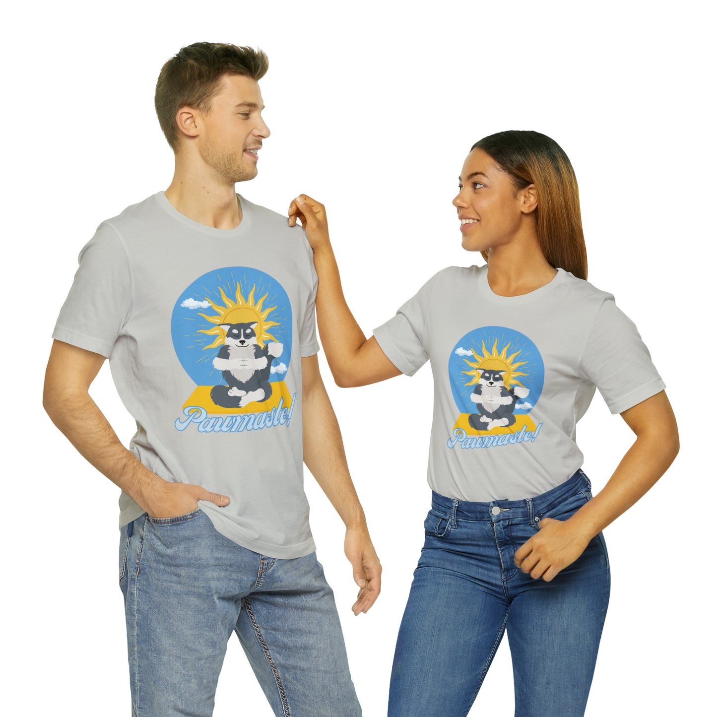 Pawmaste Happy Husky Puppy Yoga Shirt Unisex Classic Tee