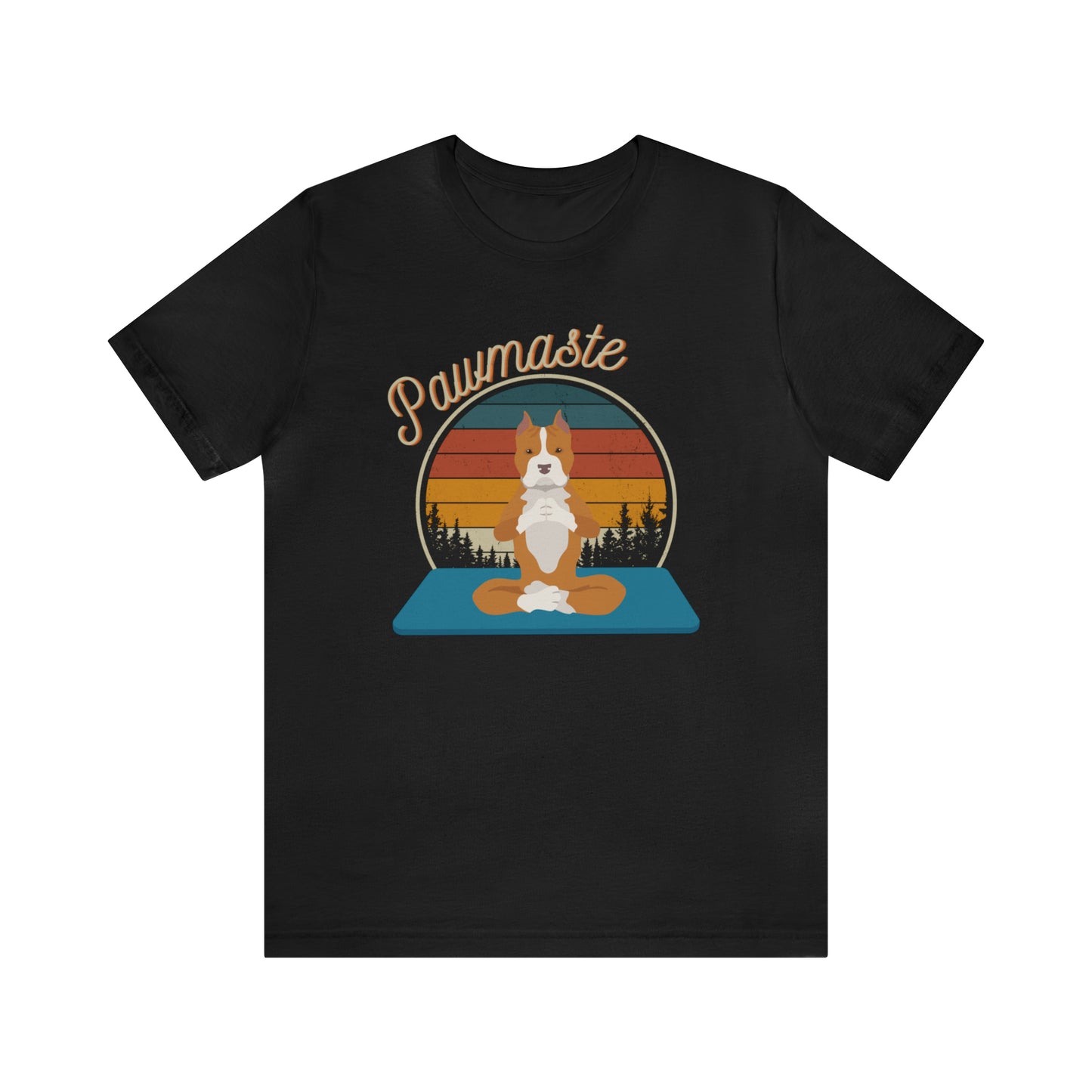 Pawmaste Pitbull Puppy Yoga Mountain Shirt Unisex Classic Tee