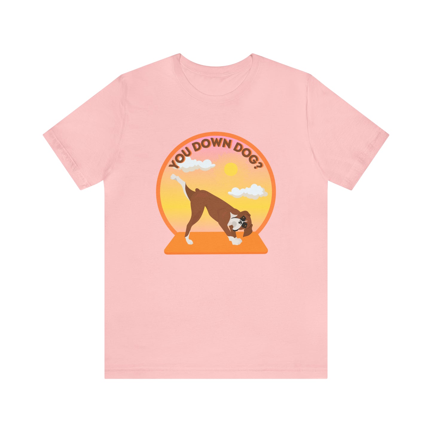 Downdog Boxer Puppy Yoga Shirt Unisex Classic Tee