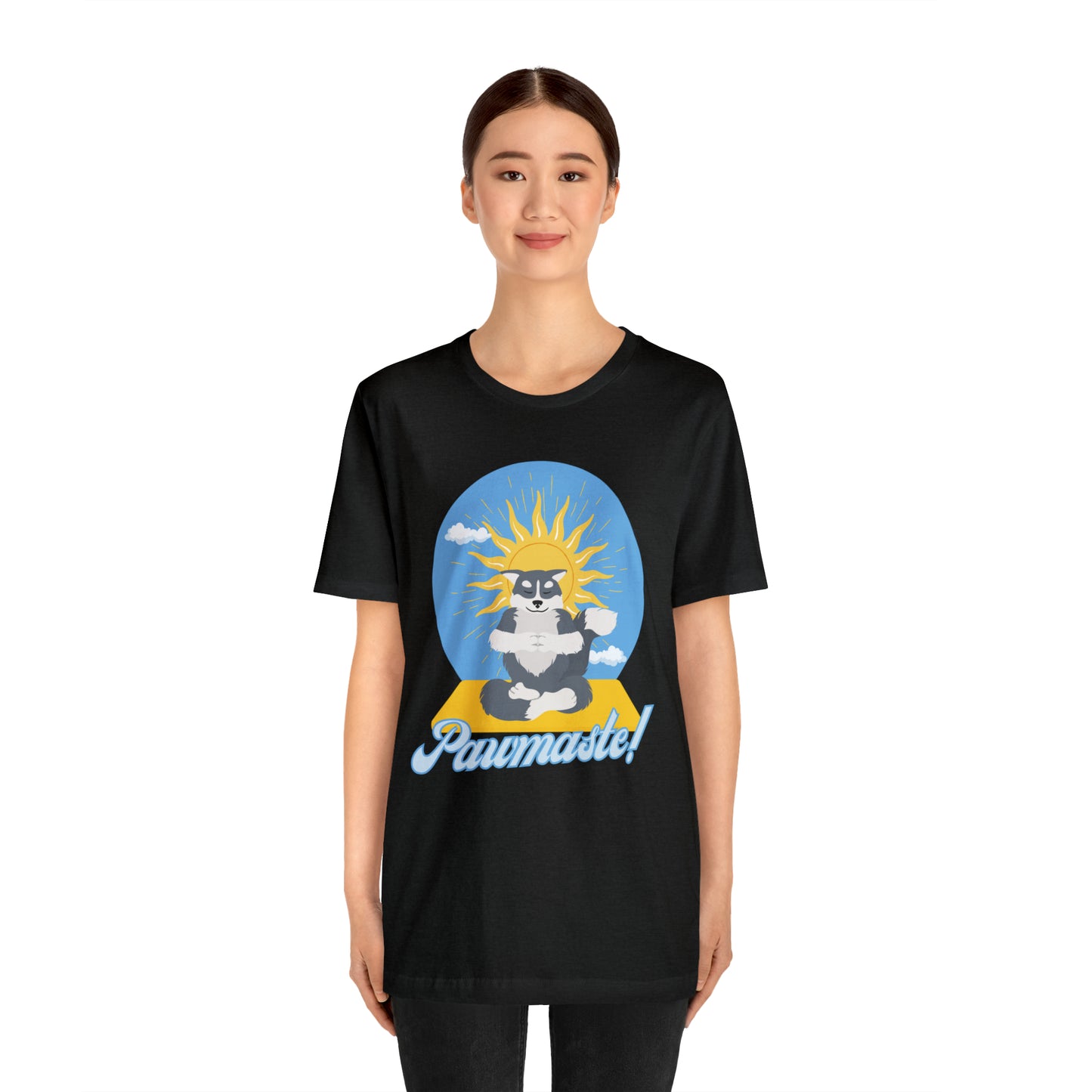 Pawmaste Happy Husky Puppy Yoga Shirt Unisex Classic Tee
