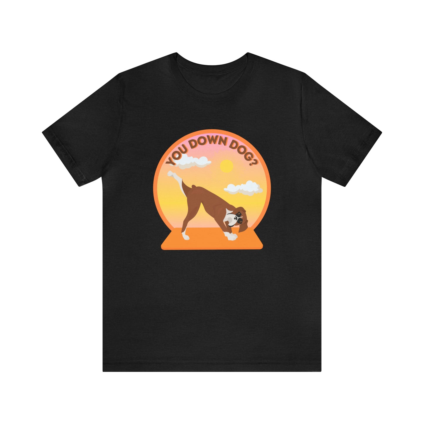 Downdog Boxer Puppy Yoga Shirt Unisex Classic Tee